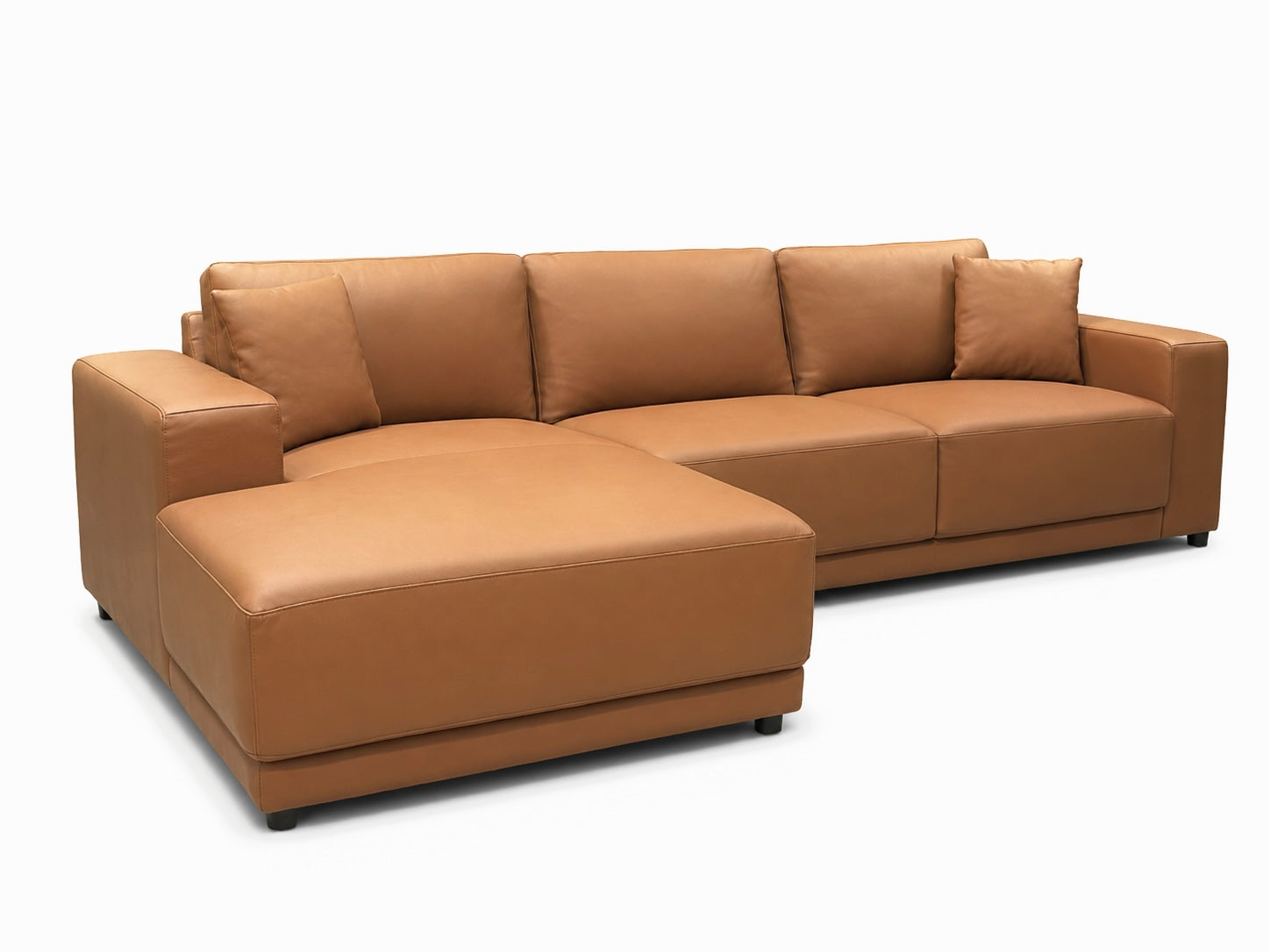 The Milan 2-Piece Genuine Leather Sectional