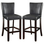 Alberton Leatherette Upholstered Bar Chair Black (Set of 2)