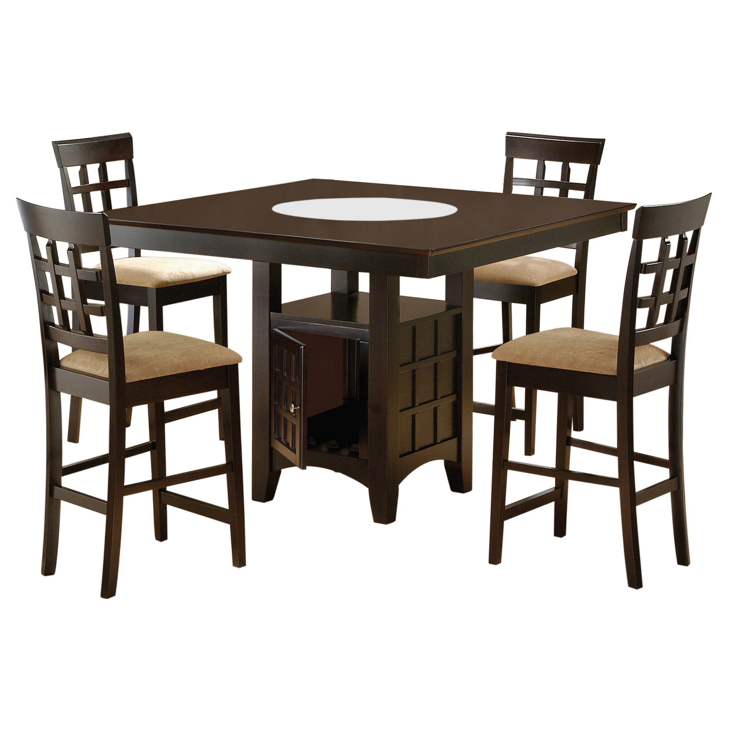 Gabriel  Square Counter Height Dining Set Cappuccino
