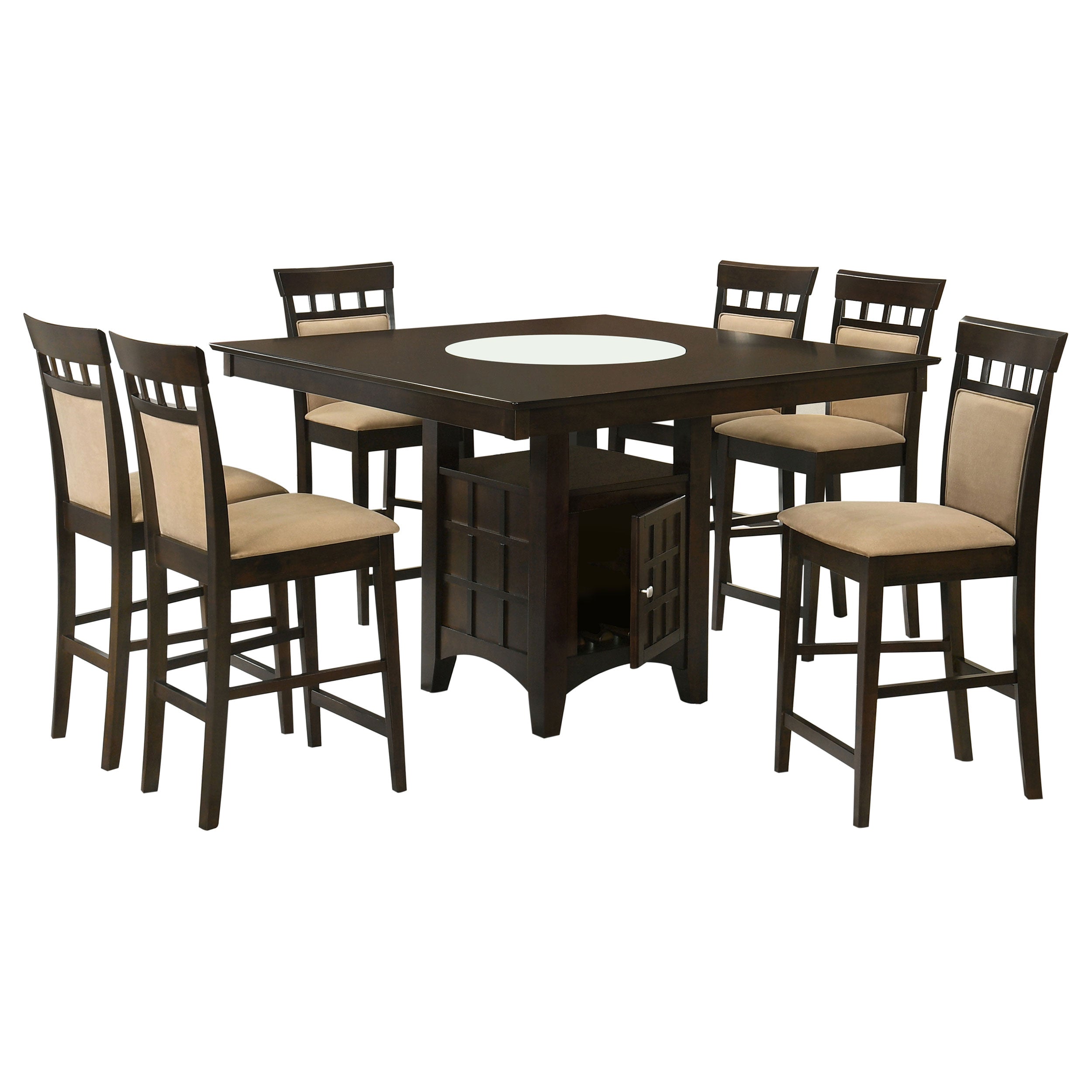 Gabriel  Square Counter Height Dining Set Cappuccino