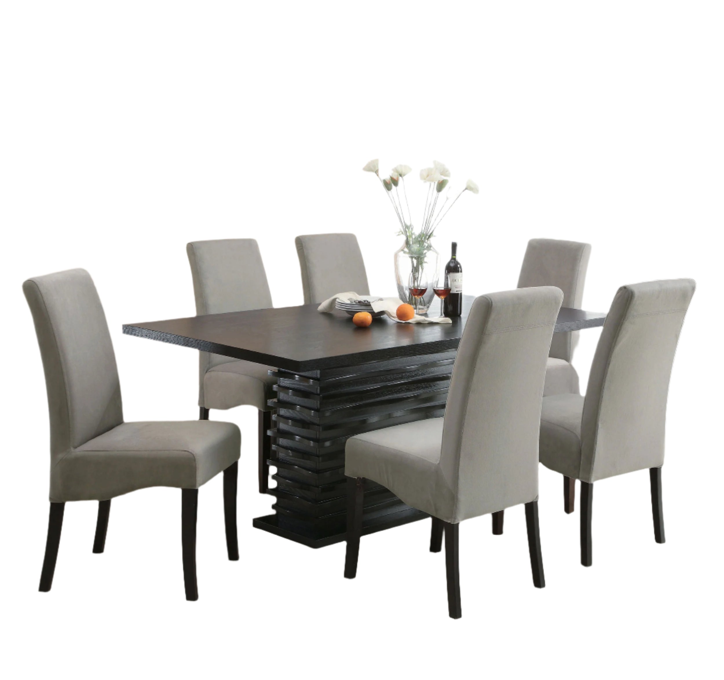 Stanton  Rectangular Dining Table Set Grey