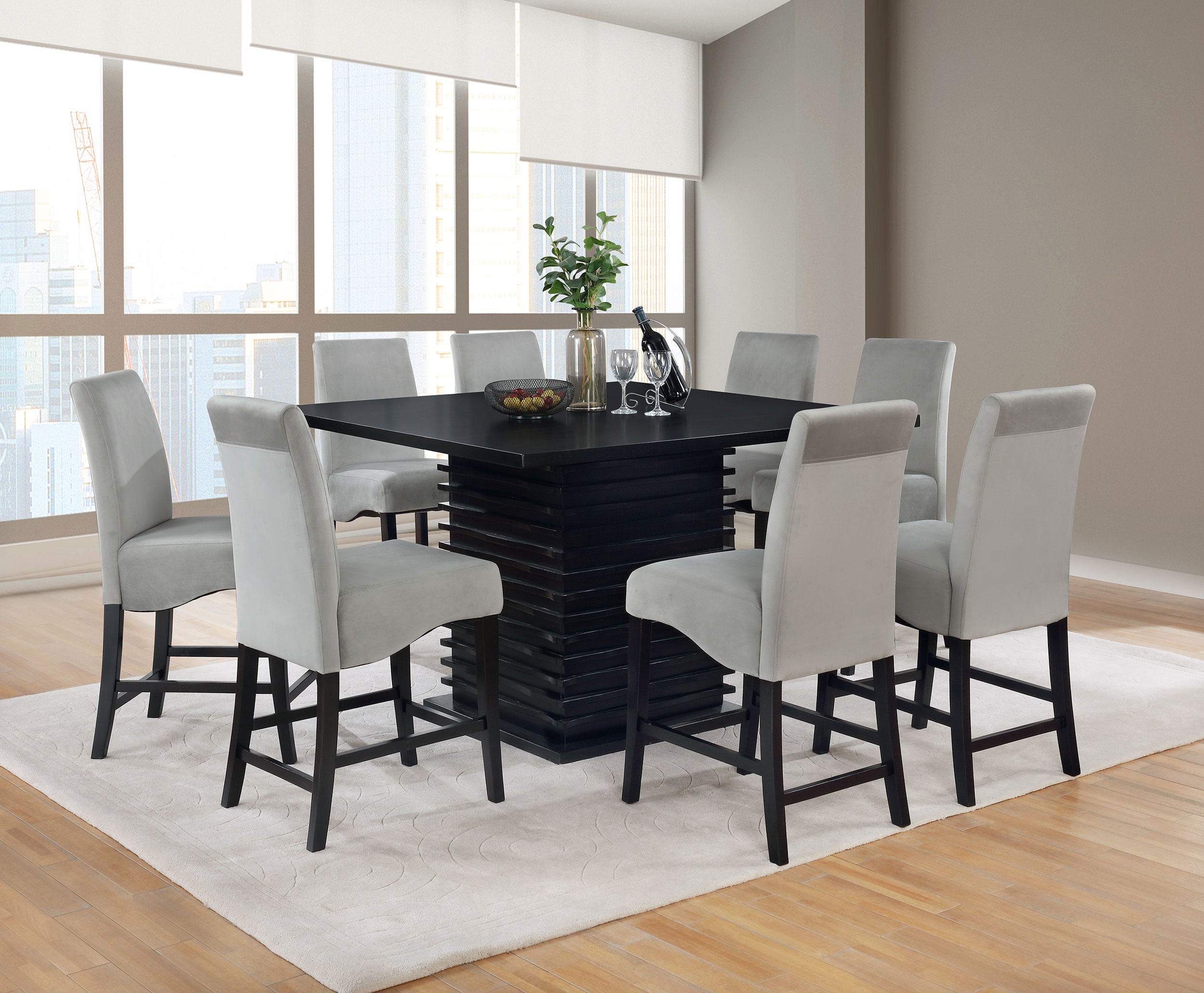 Stanton  Rectangular Dining Table Set Grey