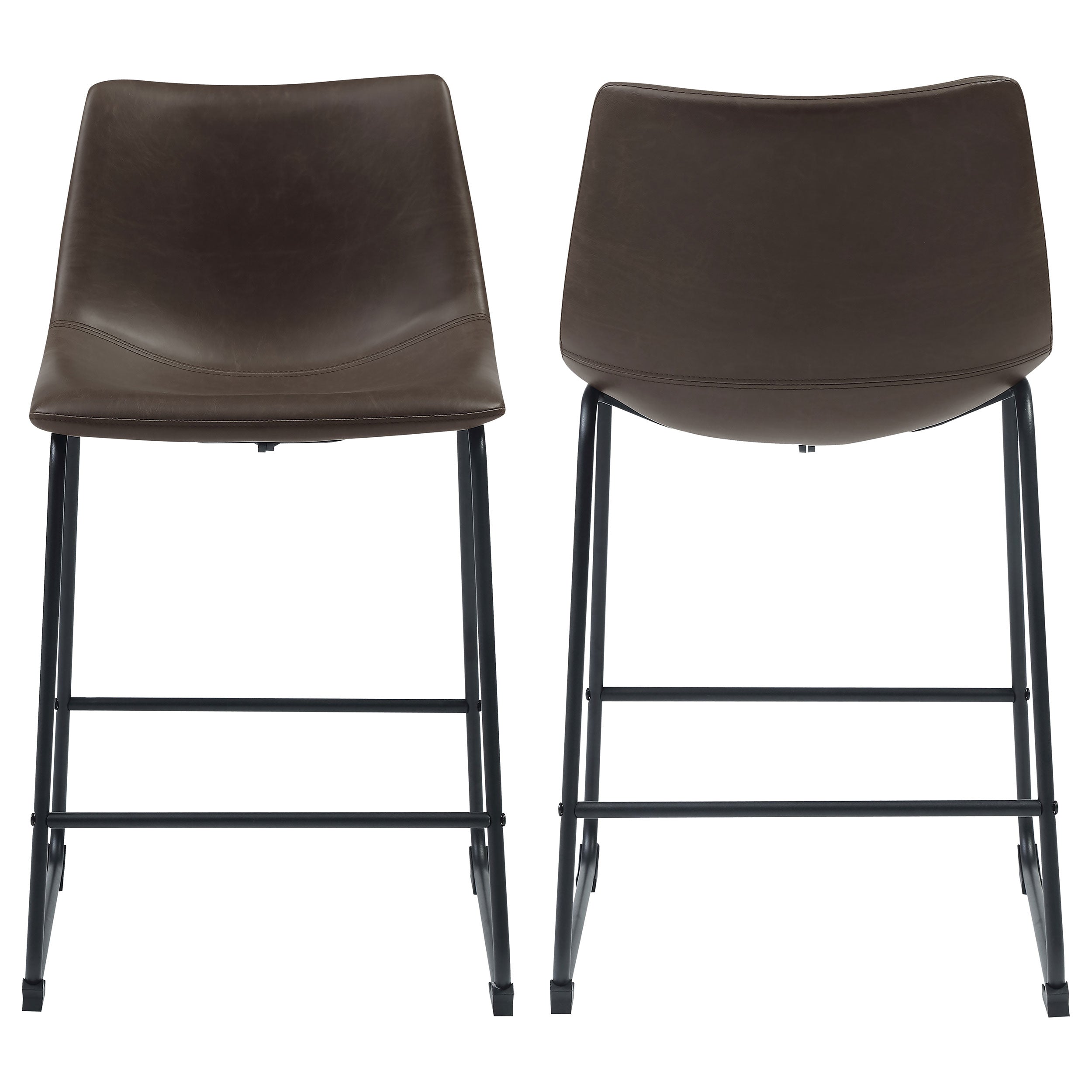 Michelle Upholstered Bar Chair Brown (Set of 2)