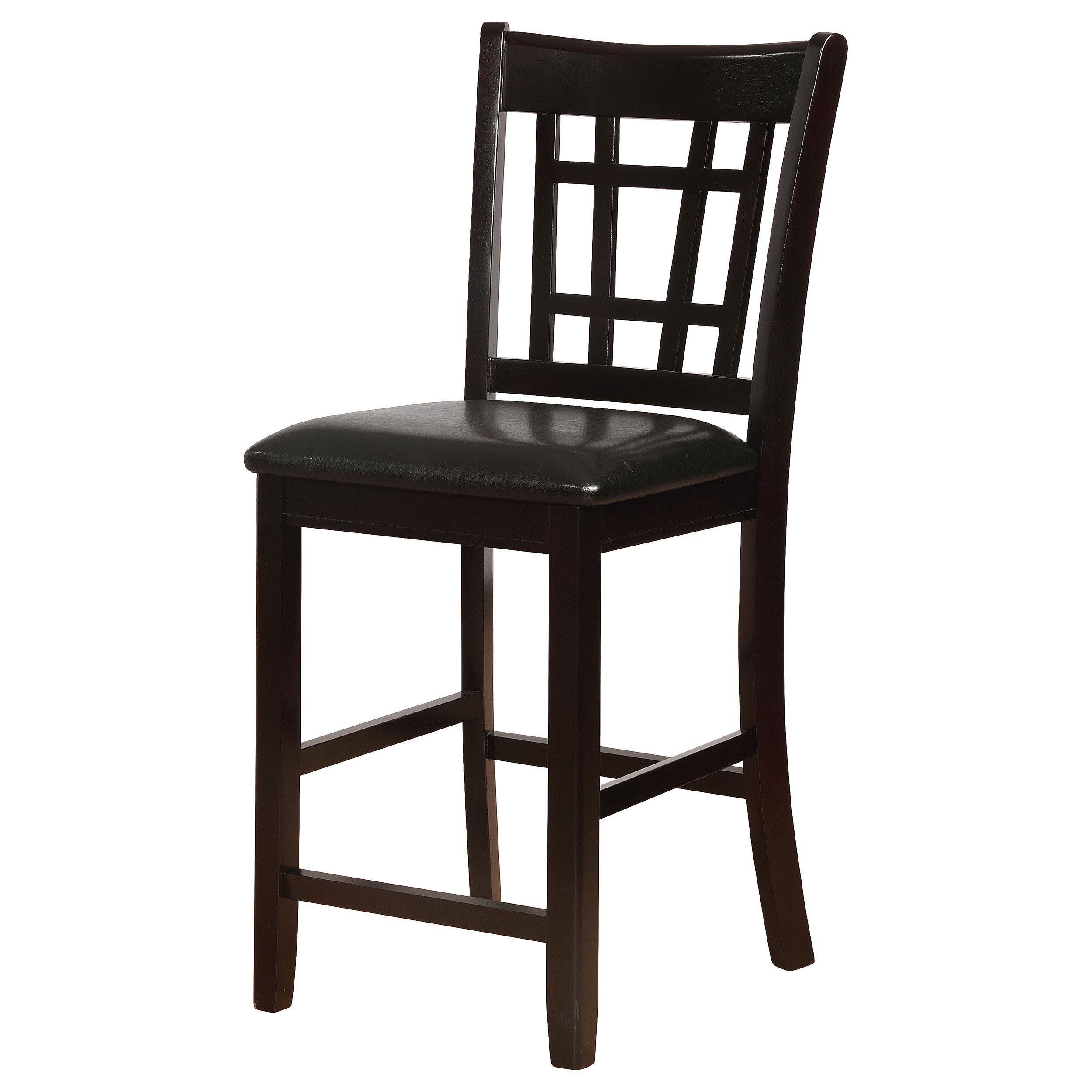 Lavon Wood Counter Chair Tan / Black and Espresso (Set of 2)
