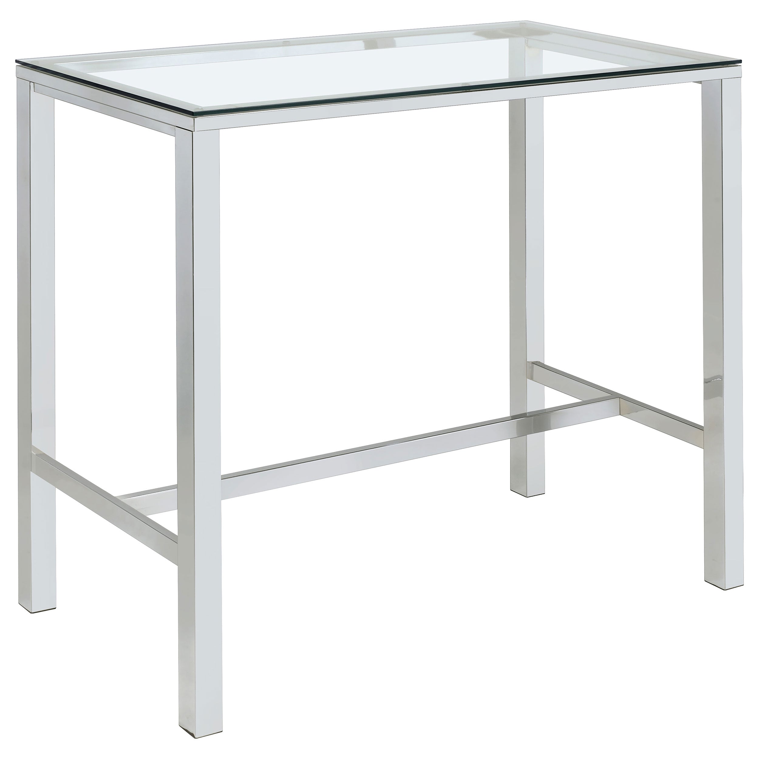 Tolbert Bar Set with Acrylic Chairs Clear and Chrome