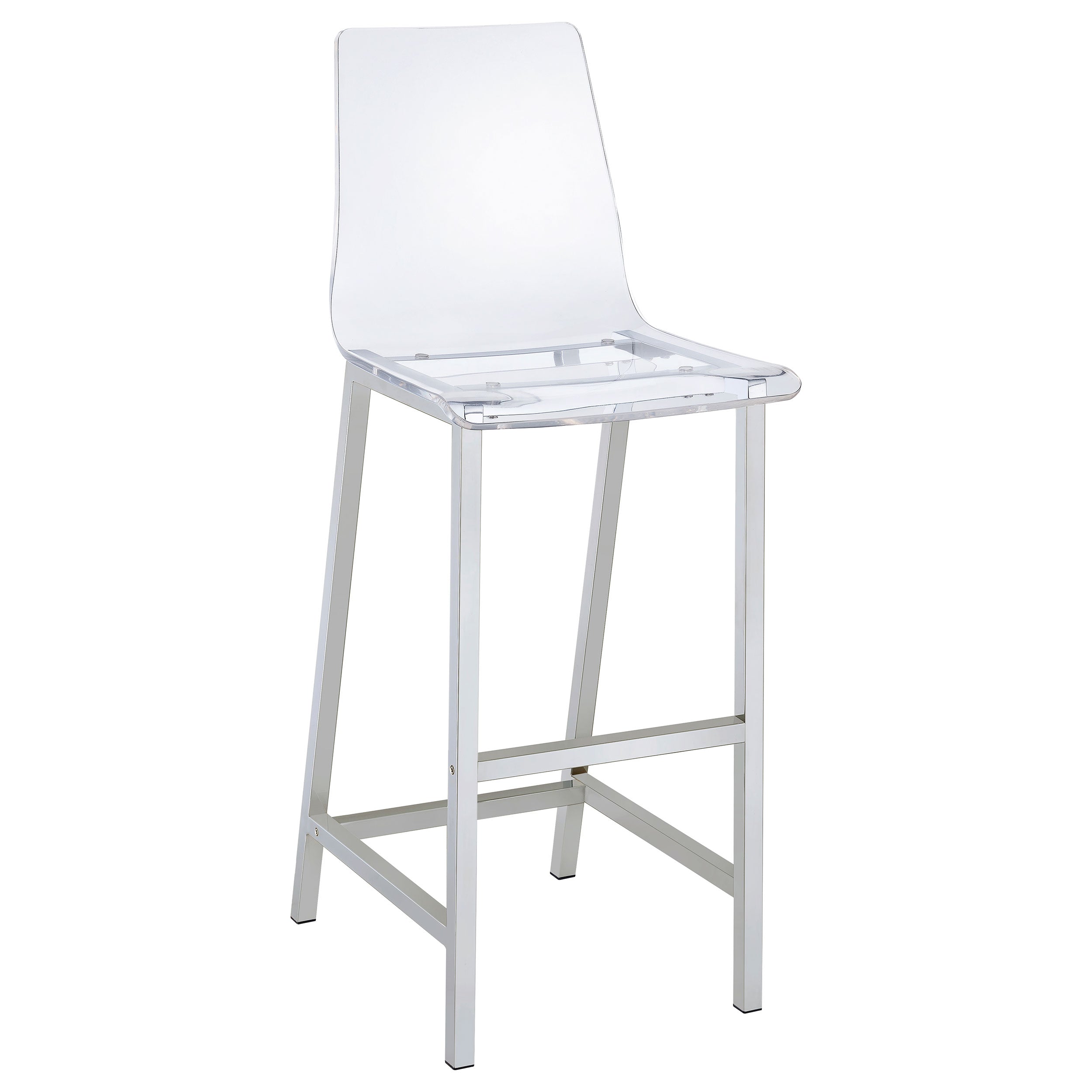 Tolbert Bar Set with Acrylic Chairs Clear and Chrome