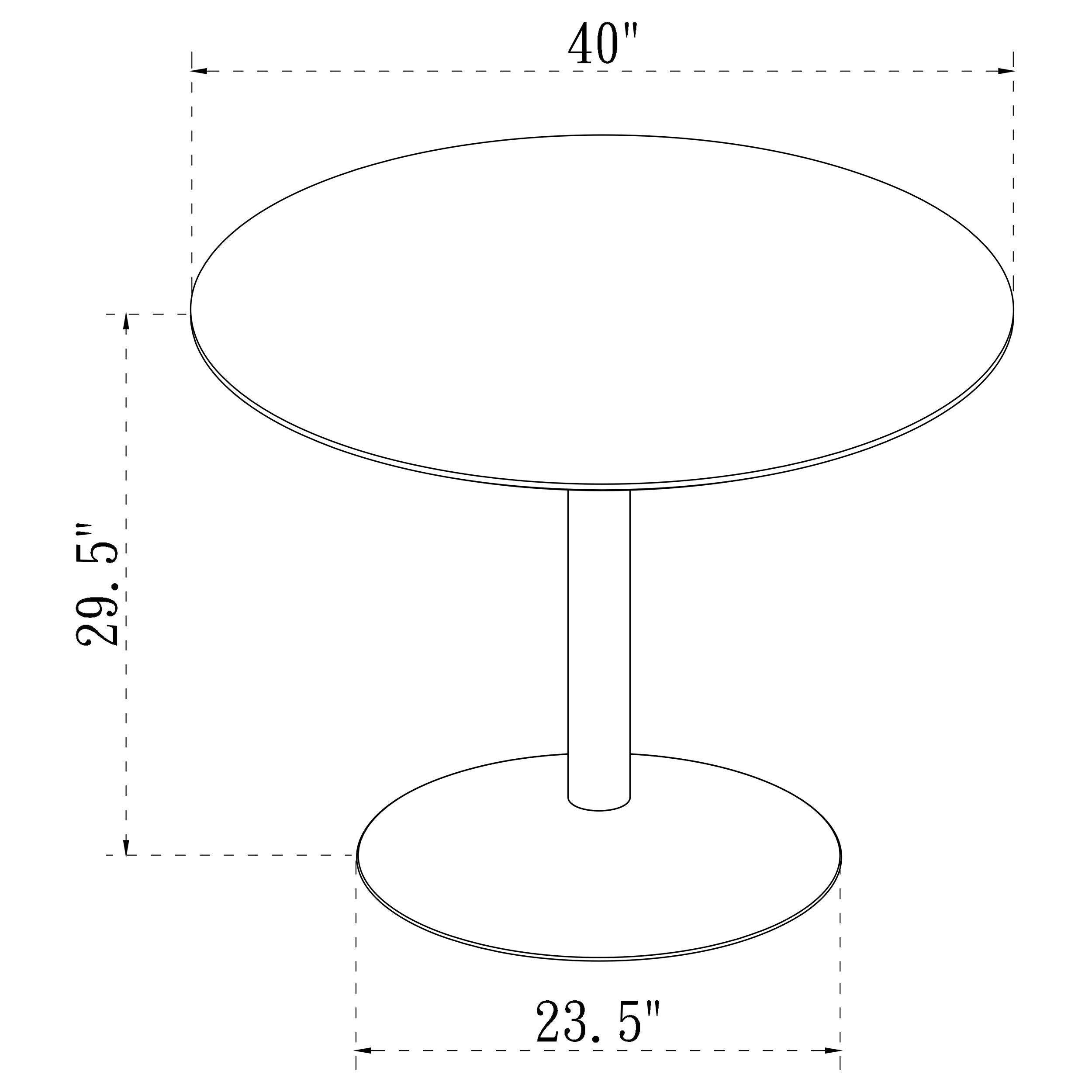 Lowry Round 40-inch Dining Table White