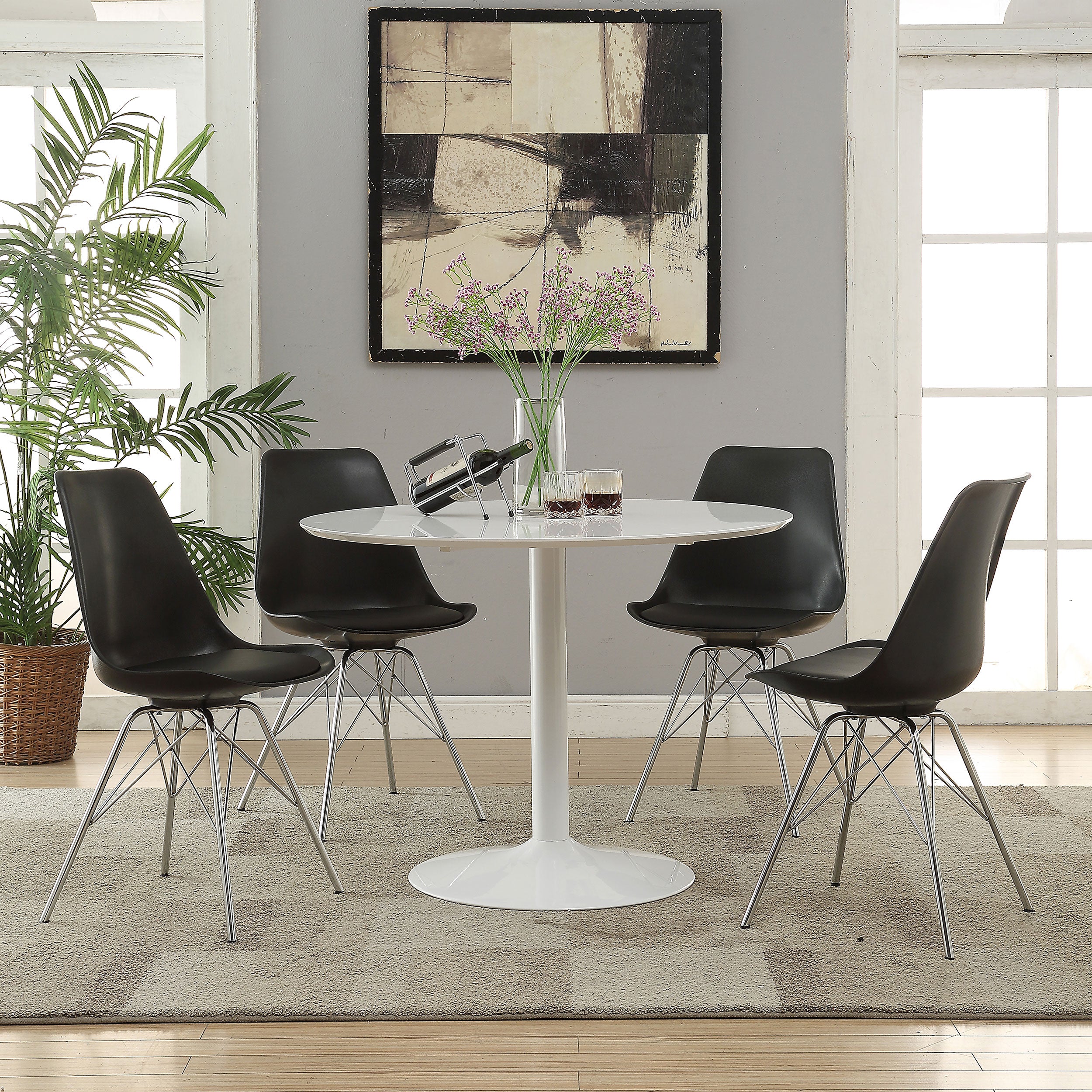 Lowry Round 40-inch Dining Table White