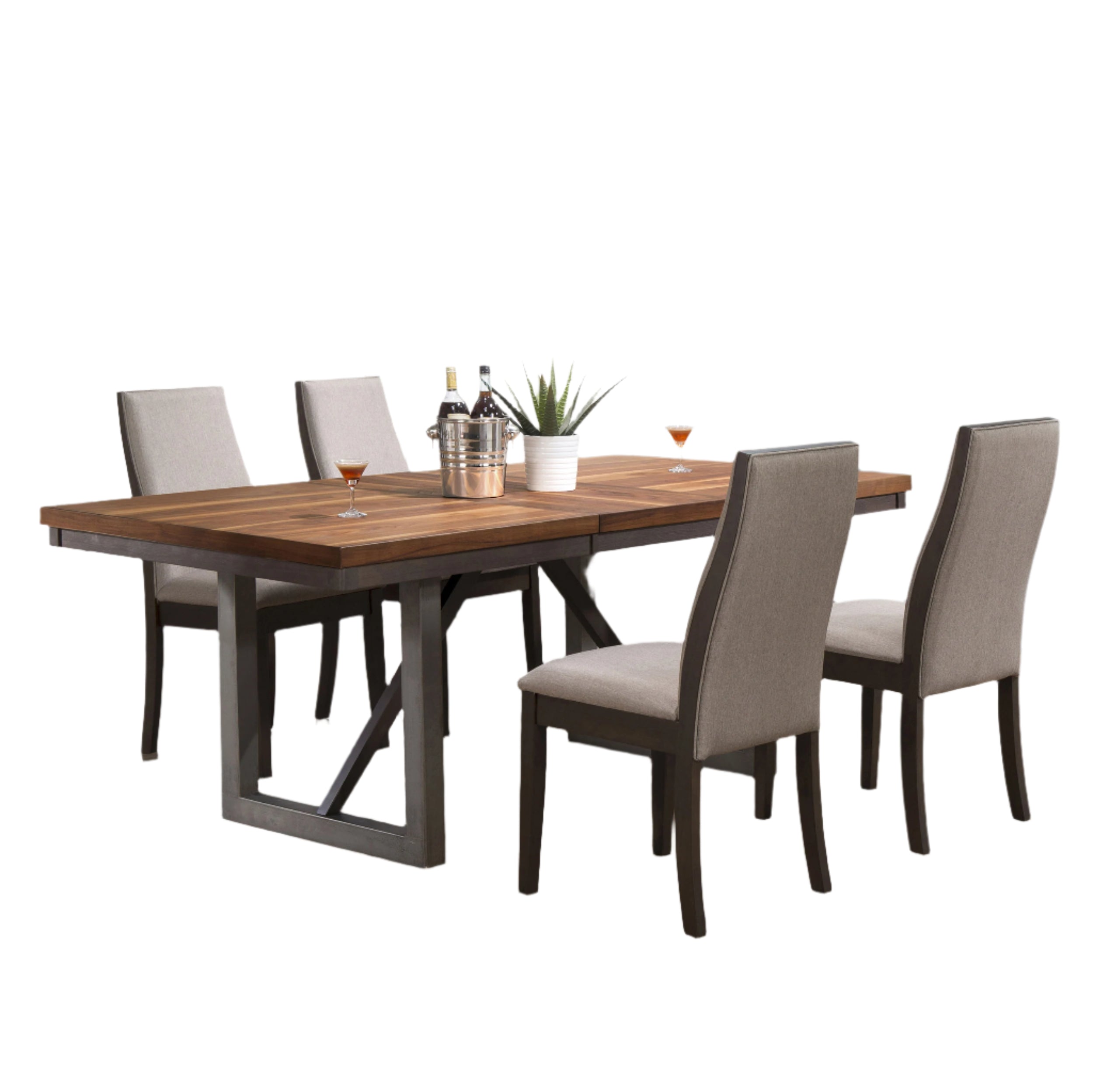 Spring Creek  Rectangular Dining Table Set Chocolate
