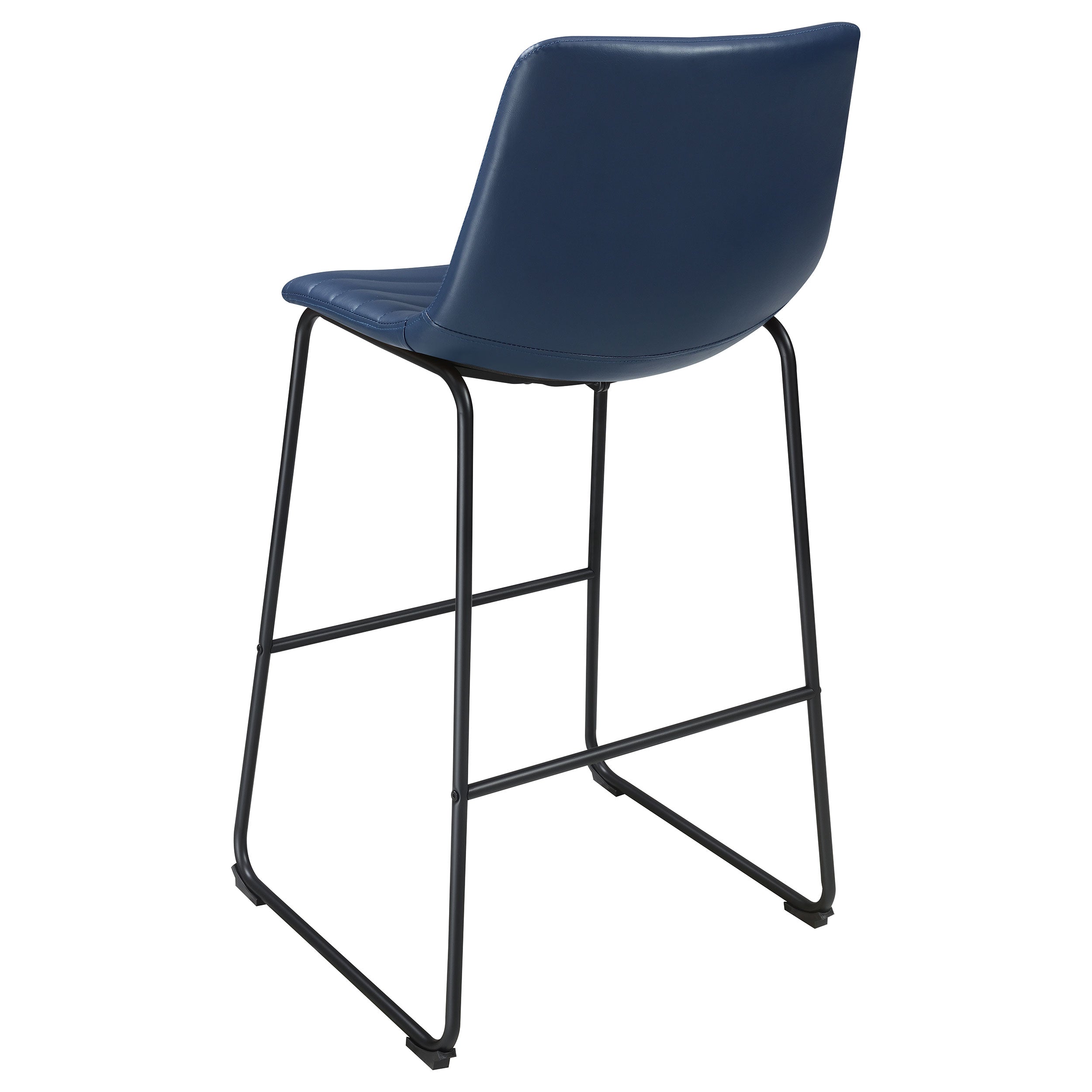 Zuni Faux Leather Upholstered Bar Chair Blue (Set of 2)