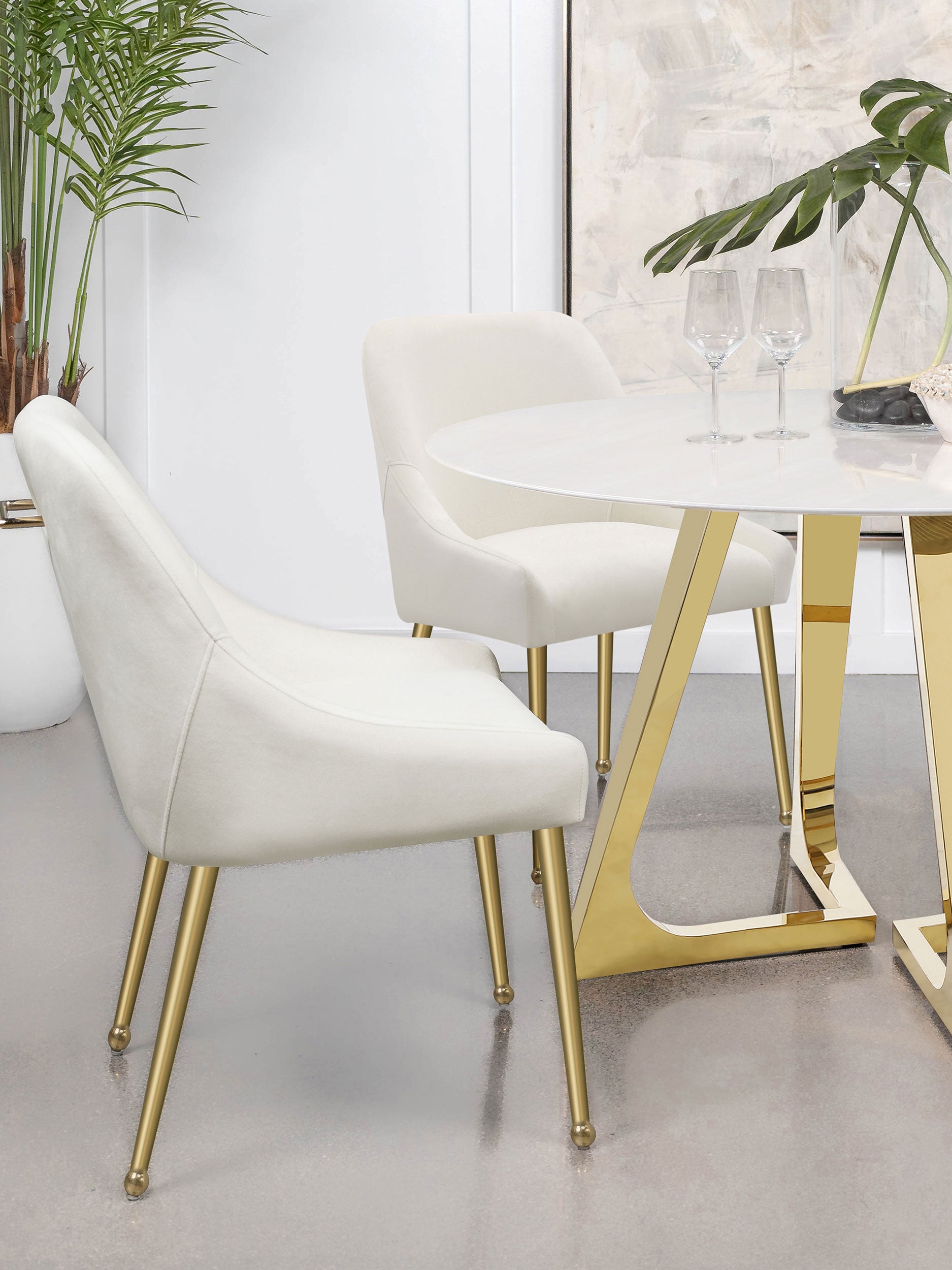 Mayette Upholstered Dining Side Chair Blue (Set of 2)