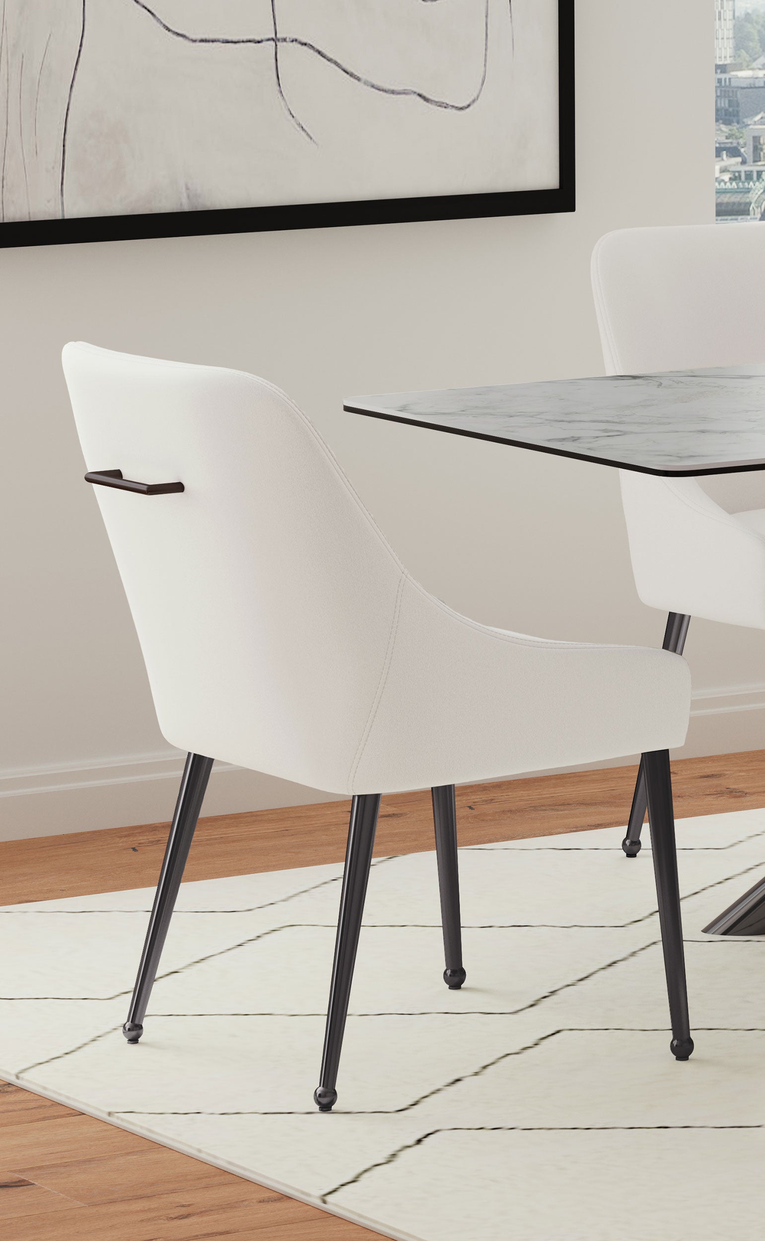 Mayette Upholstered Dining Side Chair Blue (Set of 2)