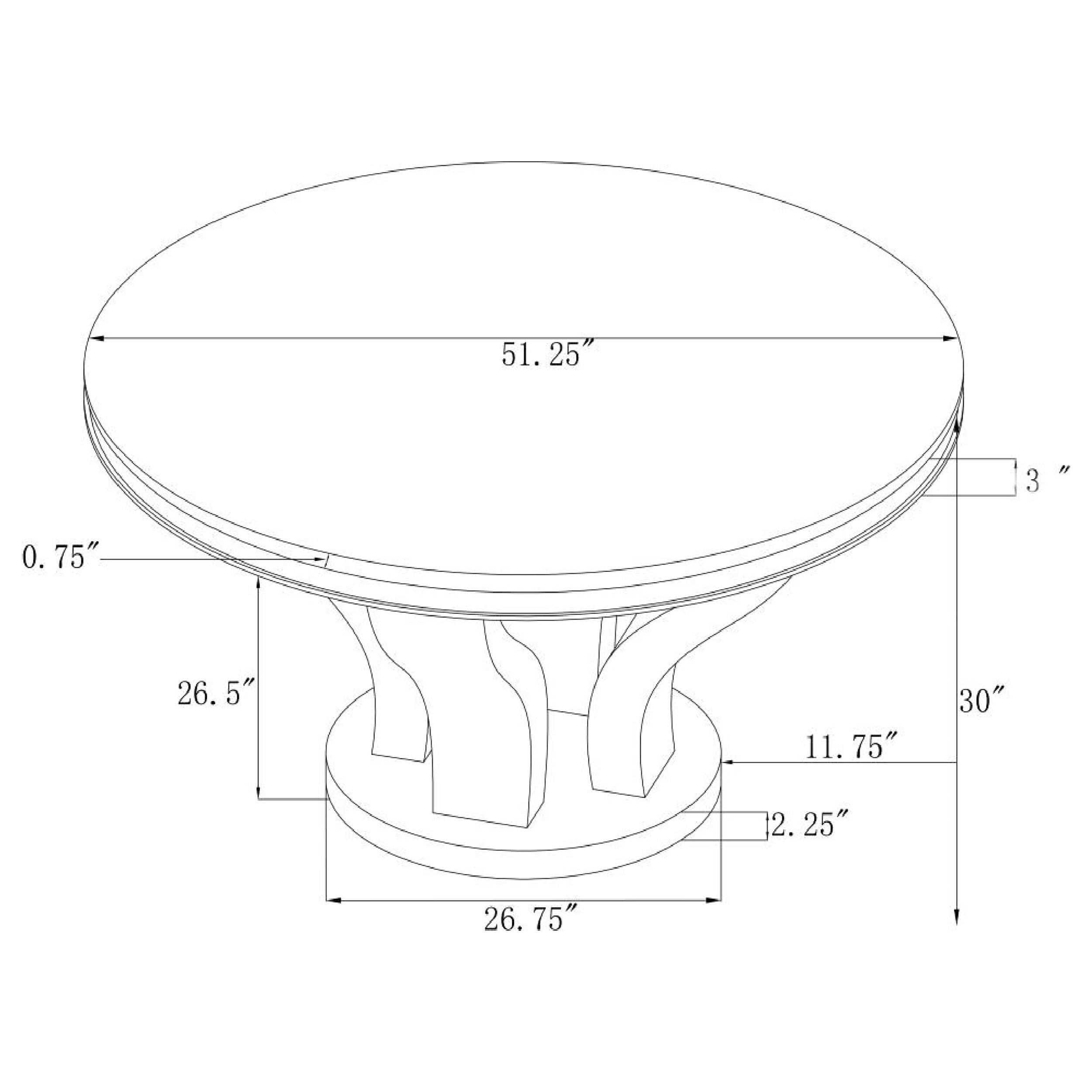Anchorage Round 51-inch Glass Top Dining Table Chrome