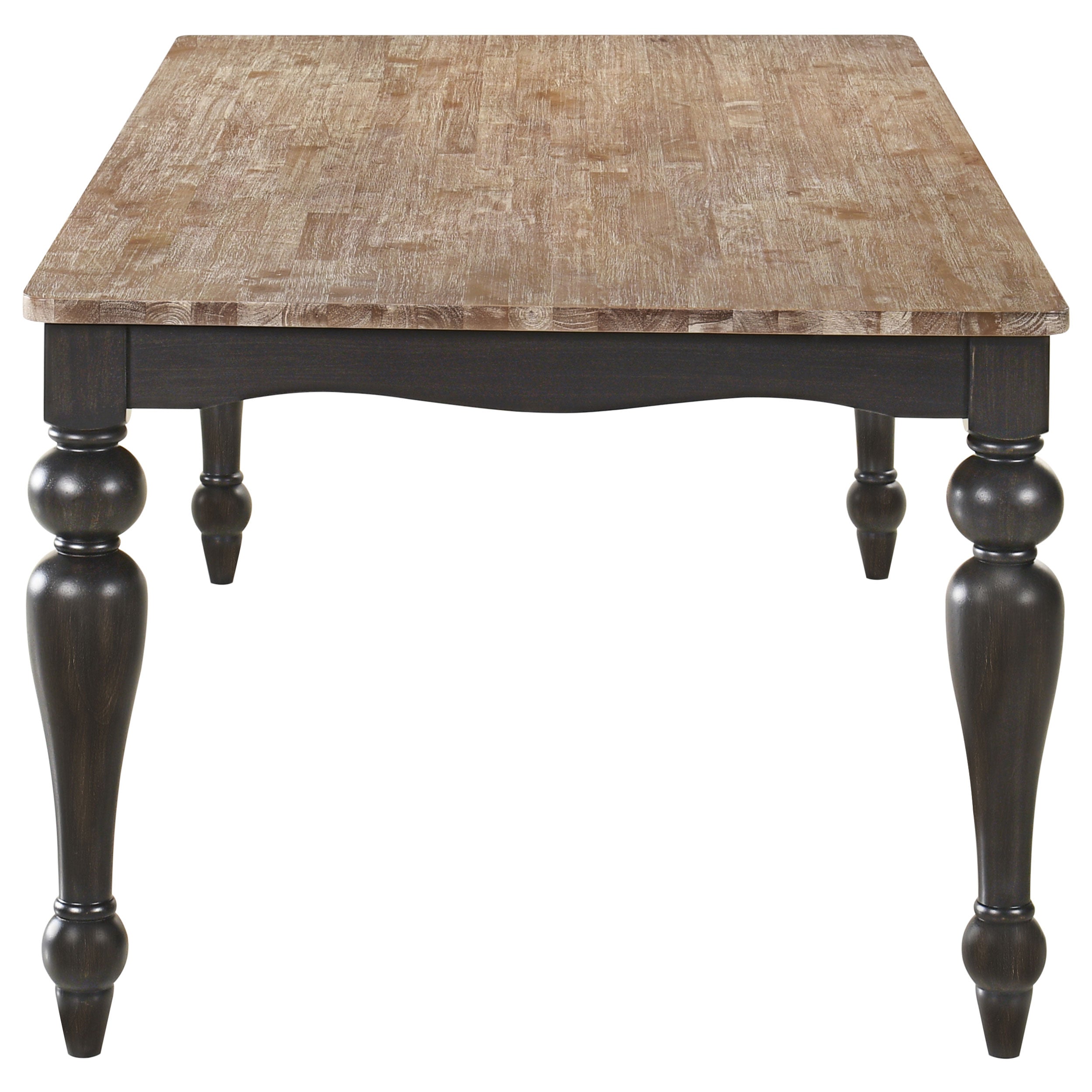 Bridget Rectangular Dining Set Charcoal Sand Through