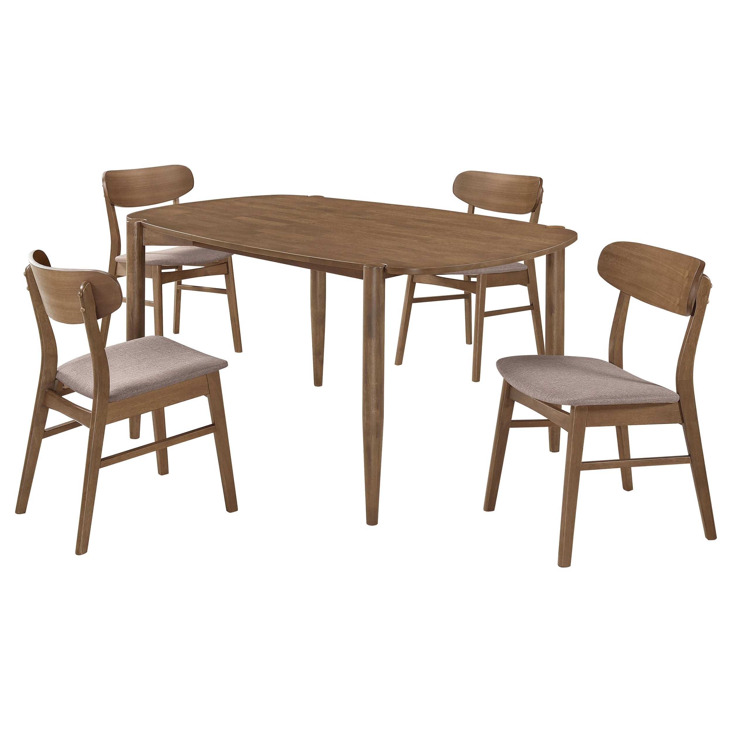 Dortch Oval Solid Wood Dining Set Walnut