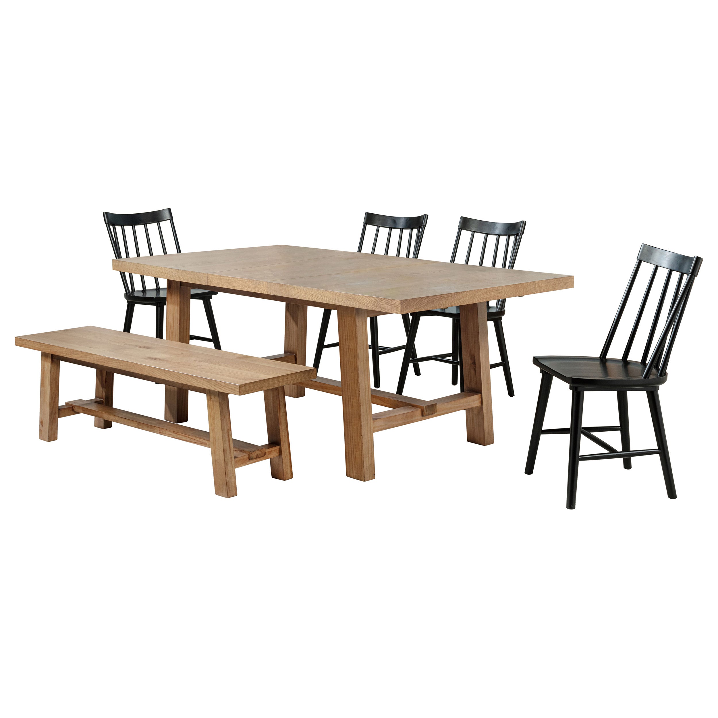 Middleton Extension Leaf Dining Set Brown and Black