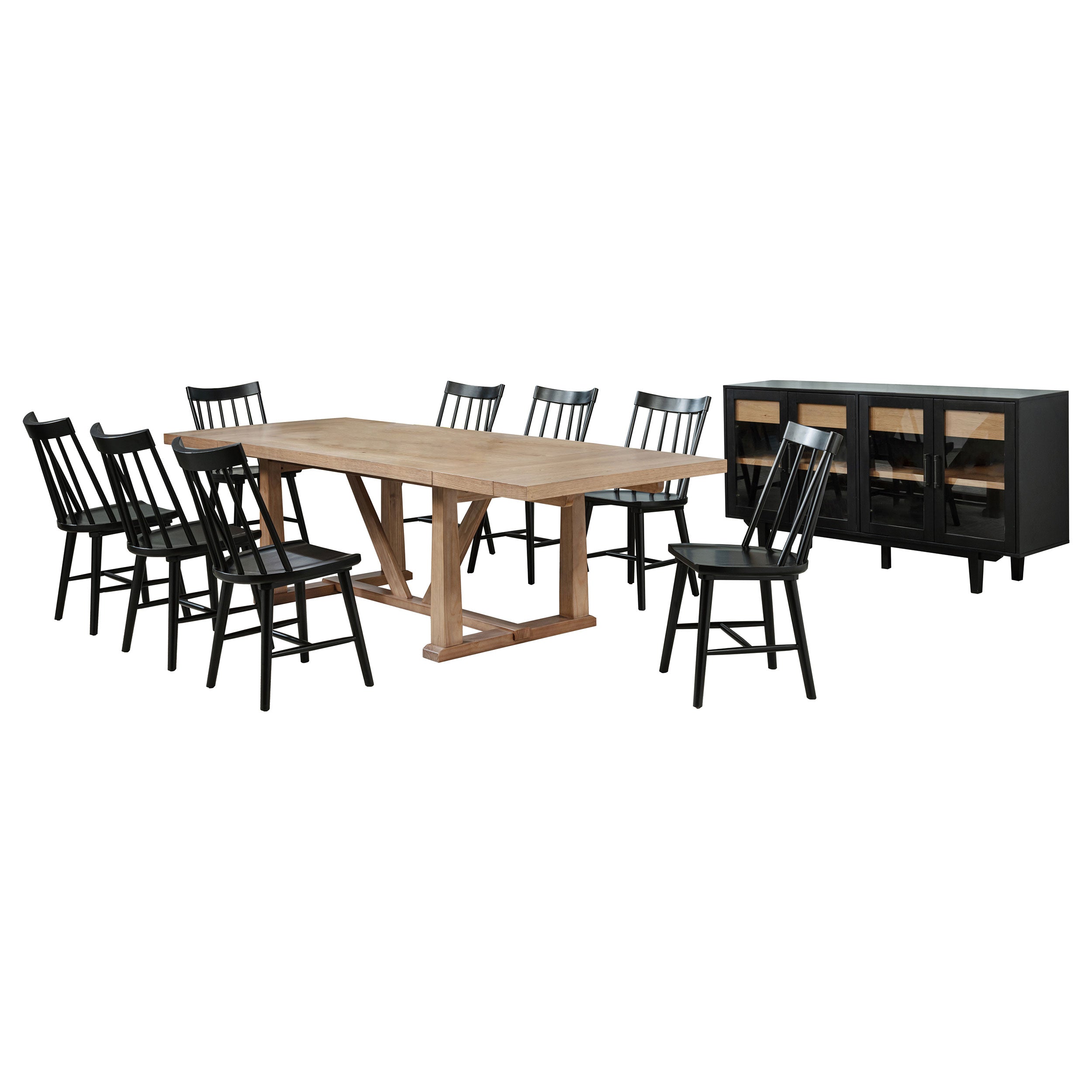 Middleton Extension Leaf Dining Set Brown and Black