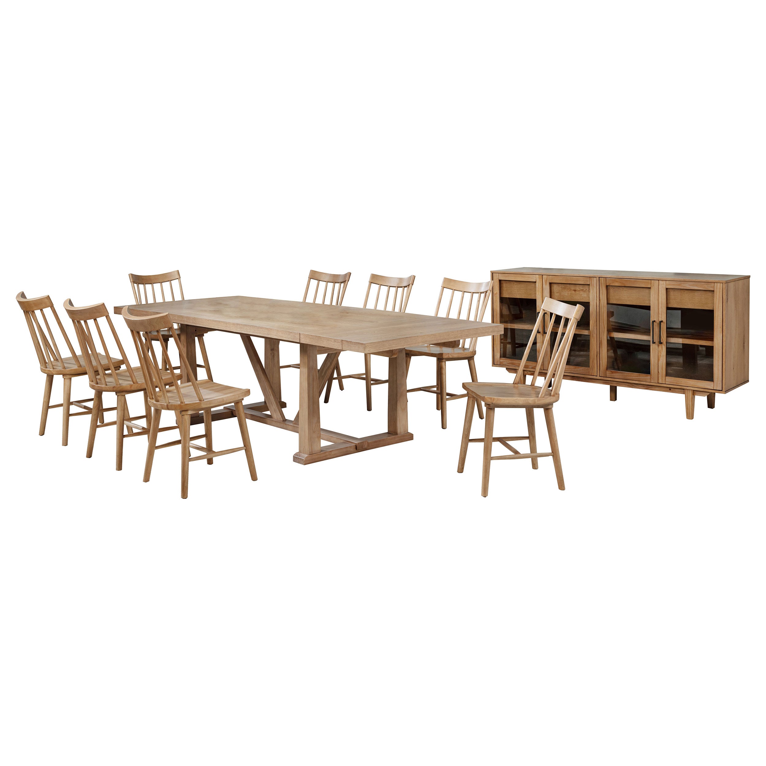 Middleton Extension Leaf Dining Set Brown and Black