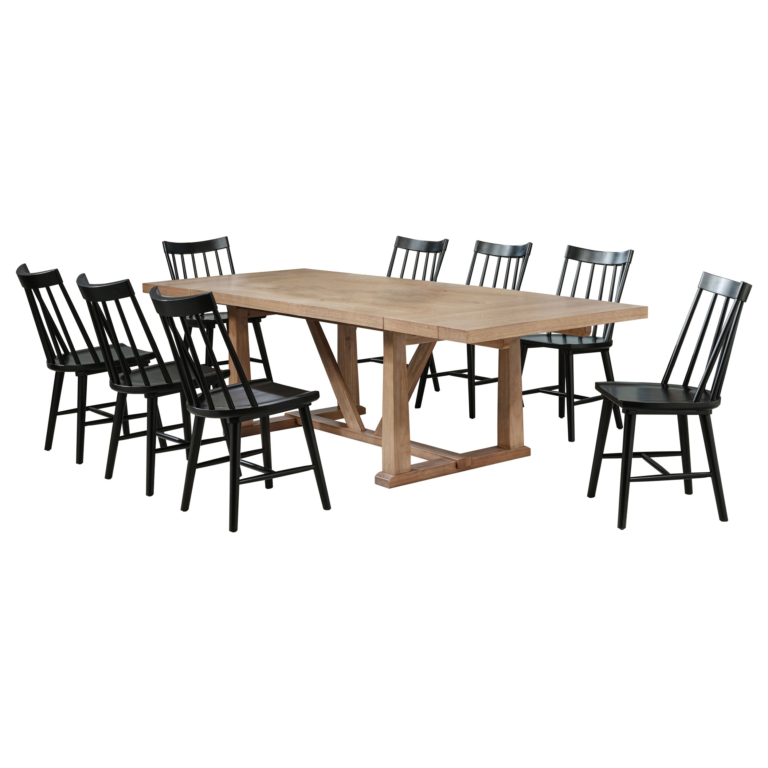Middleton Extension Leaf Dining Set Brown and Black