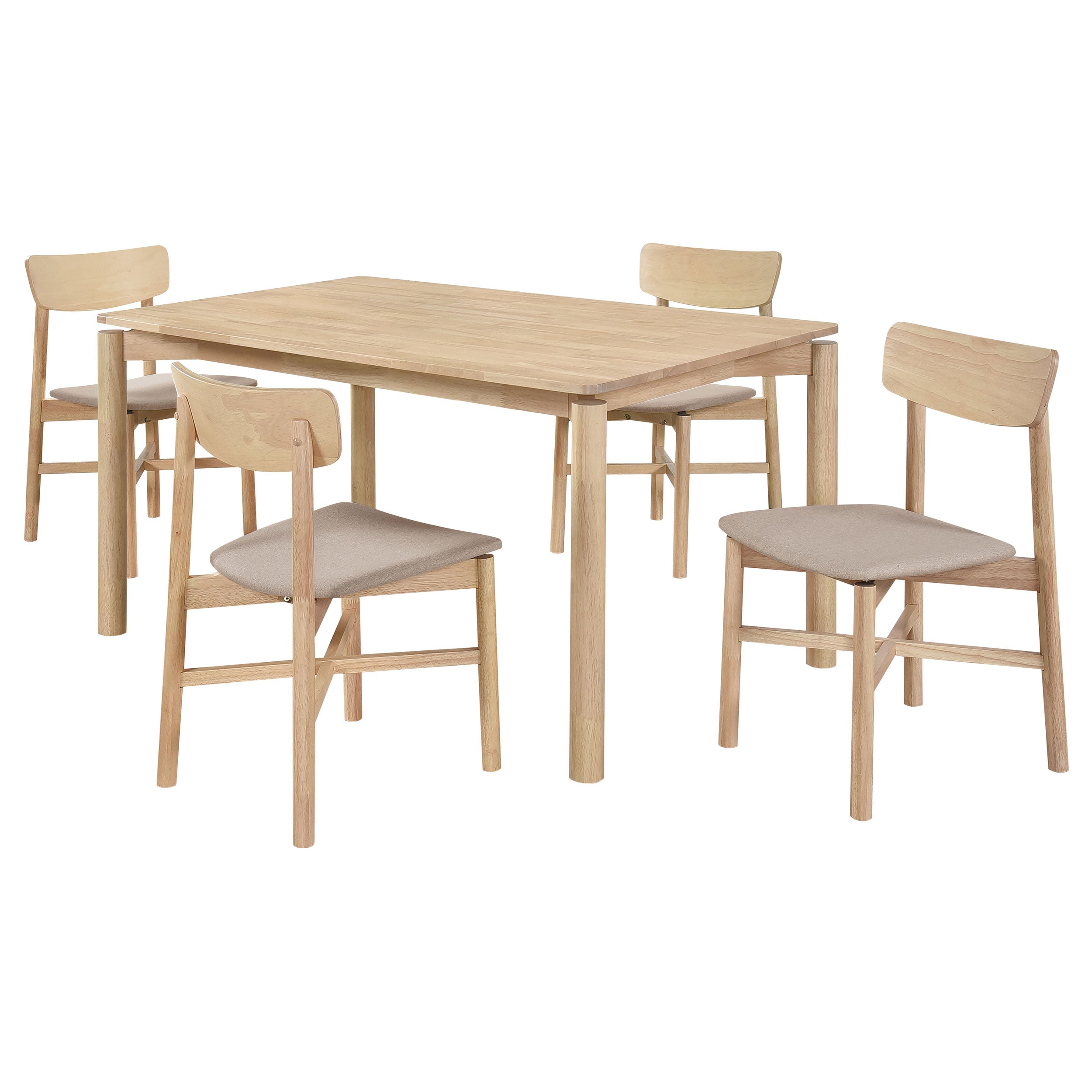 Parkridge 59-inch Wood Dining Set Natural Walnut