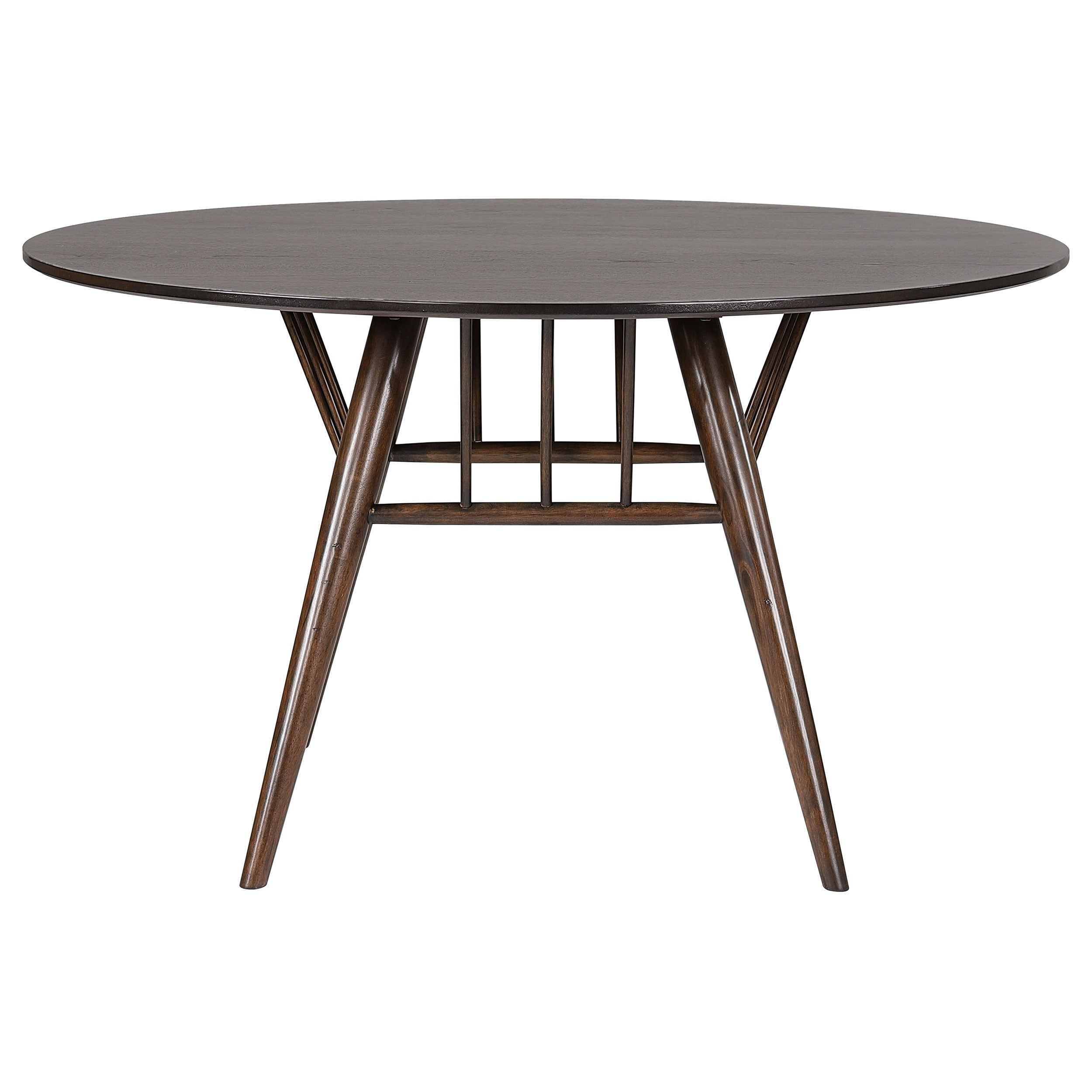 Everton Round 53-inch Dining Table Set Dark Walnut