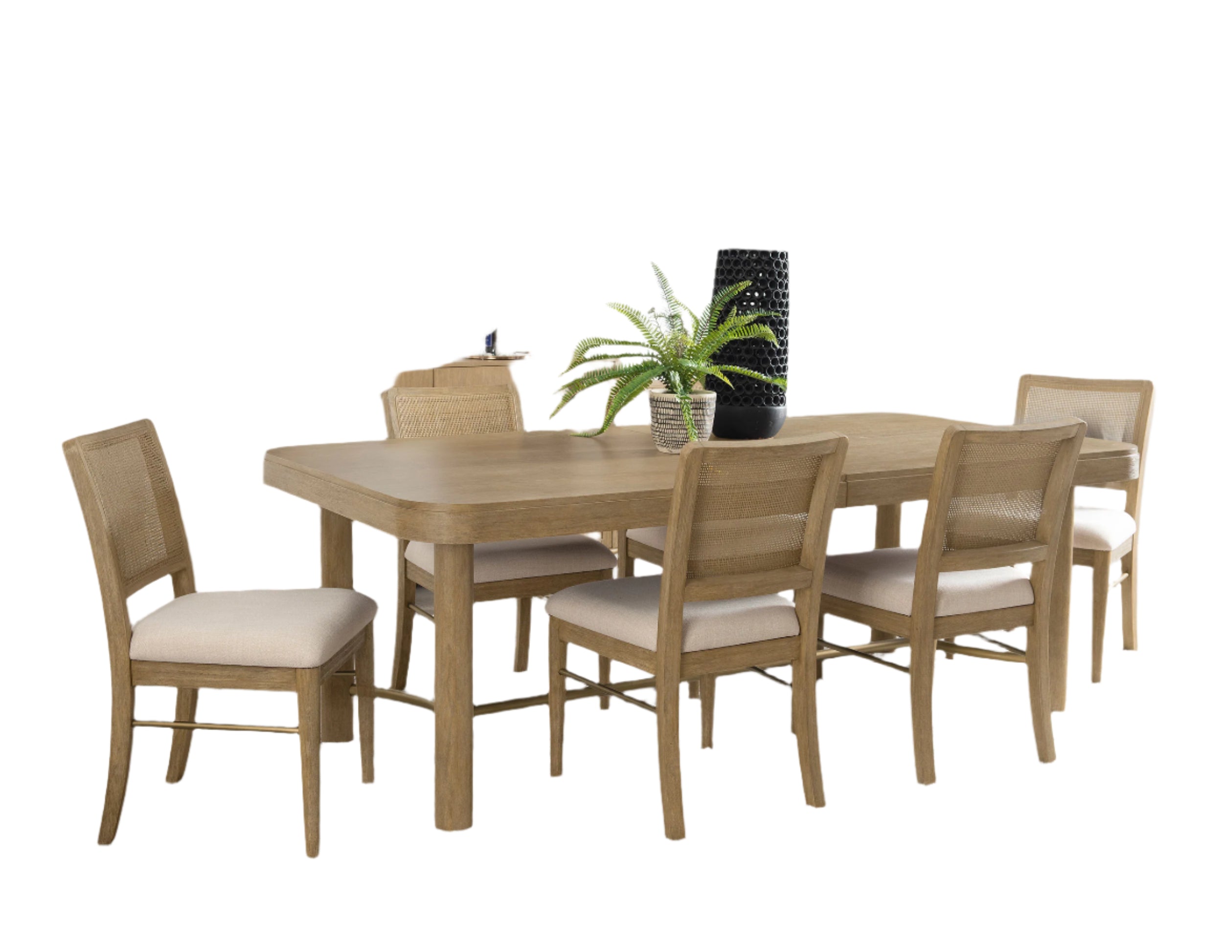 Arini Extension Leaf Dining Table Set Black