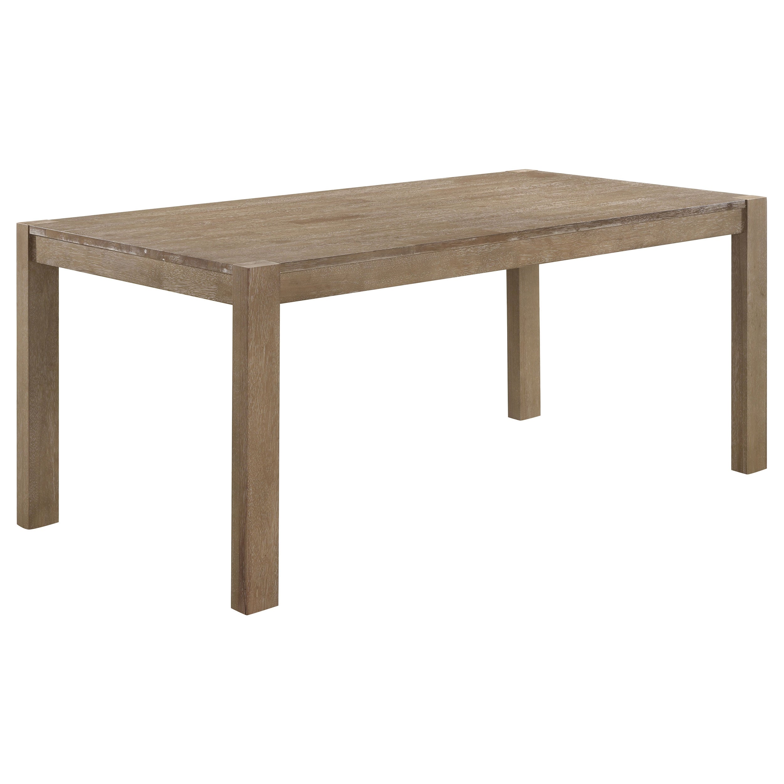 Scottsdale Rectangular Dining Set Brown Washed
