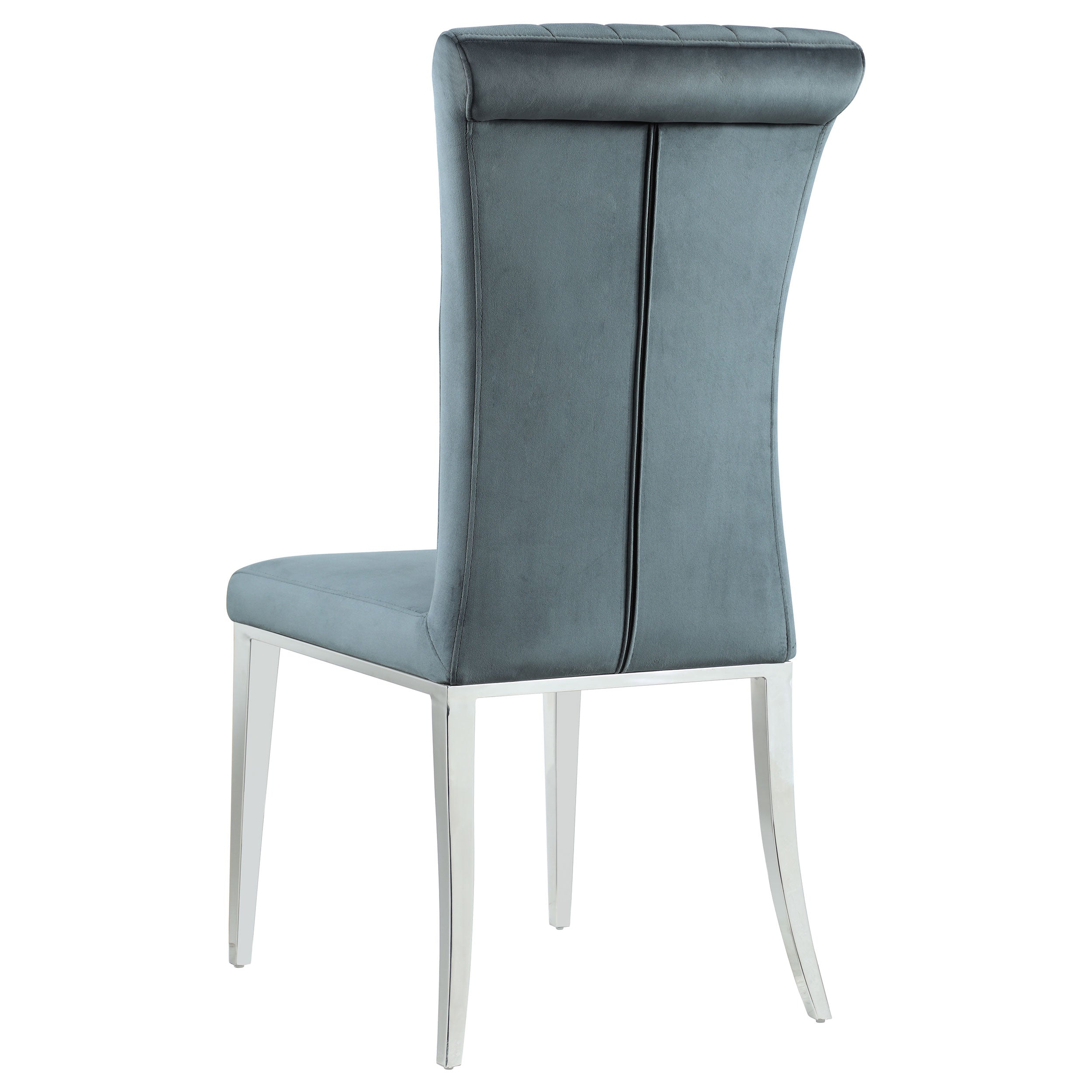 Beaufort Rectangular Dining Set Chrome and Grey