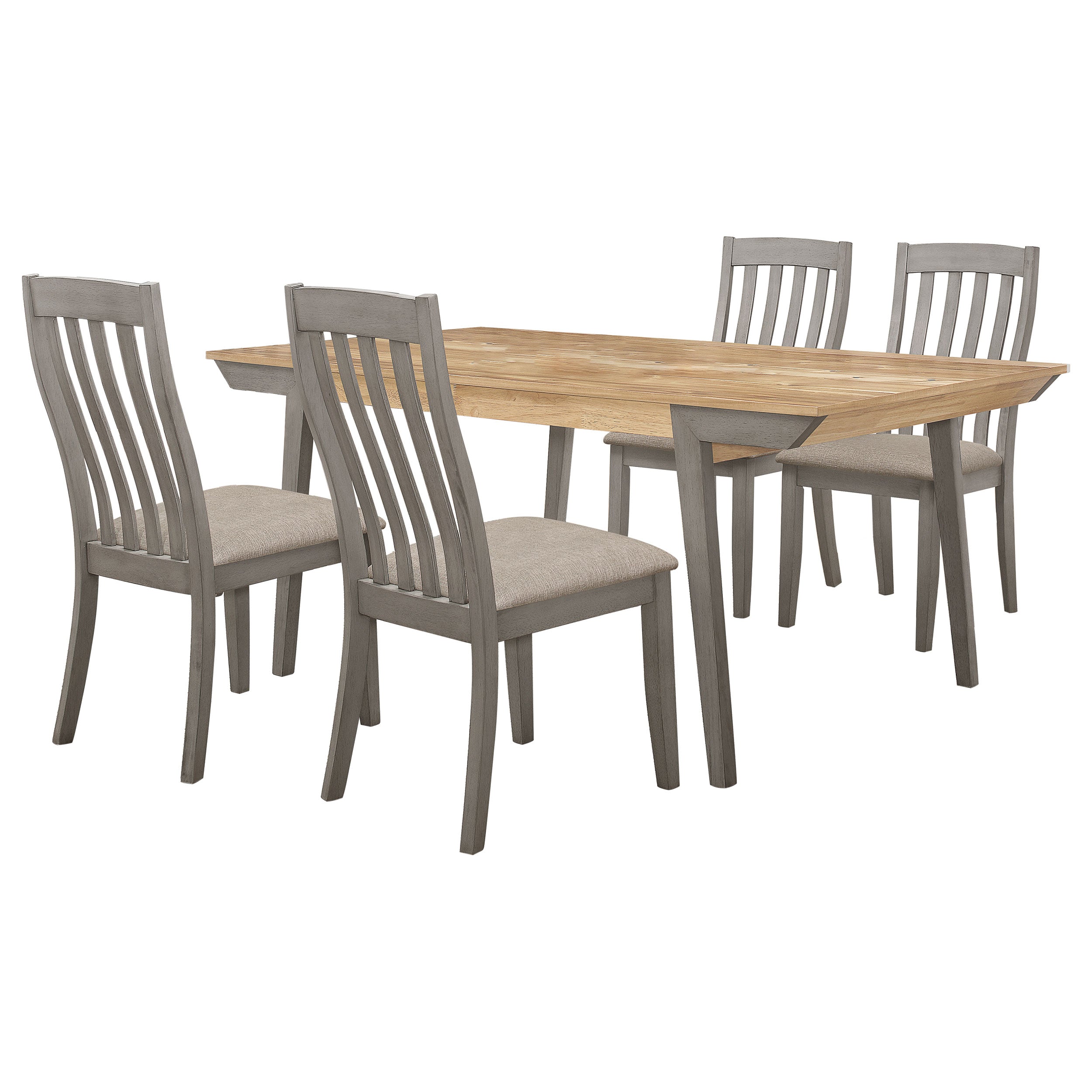 Nogales  Rectangular Dining Table Set Coastal Grey