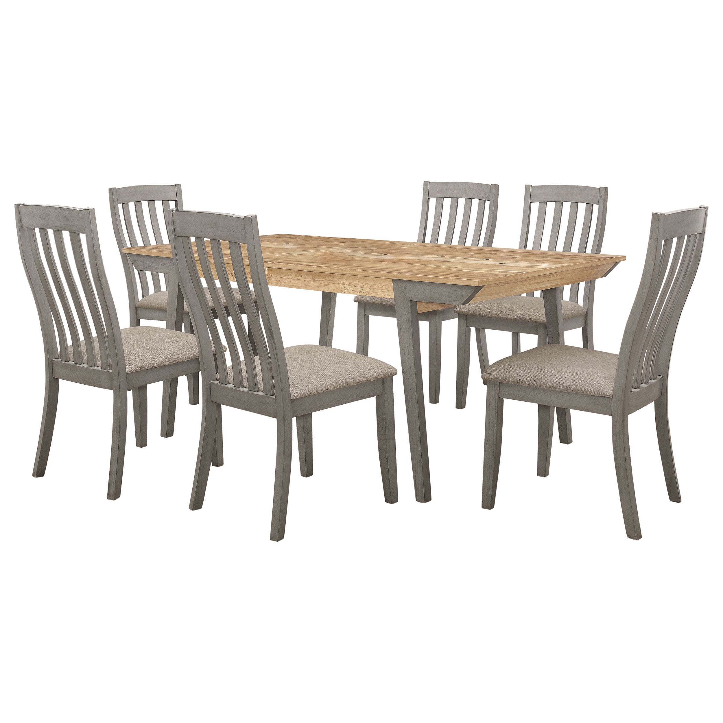 Nogales  Rectangular Dining Table Set Coastal Grey