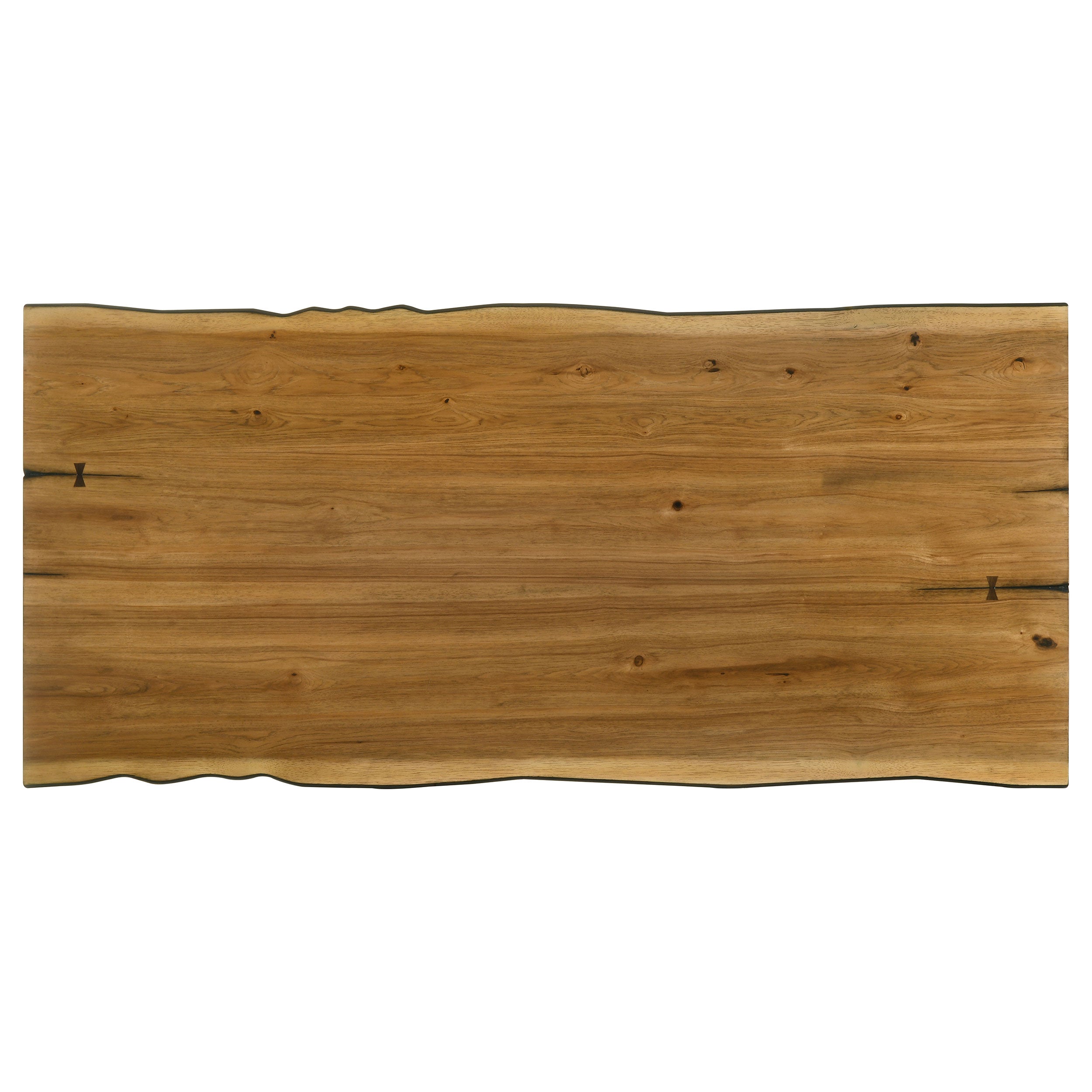 Bexley Rectangular Live Edge Dining Table Set Honey