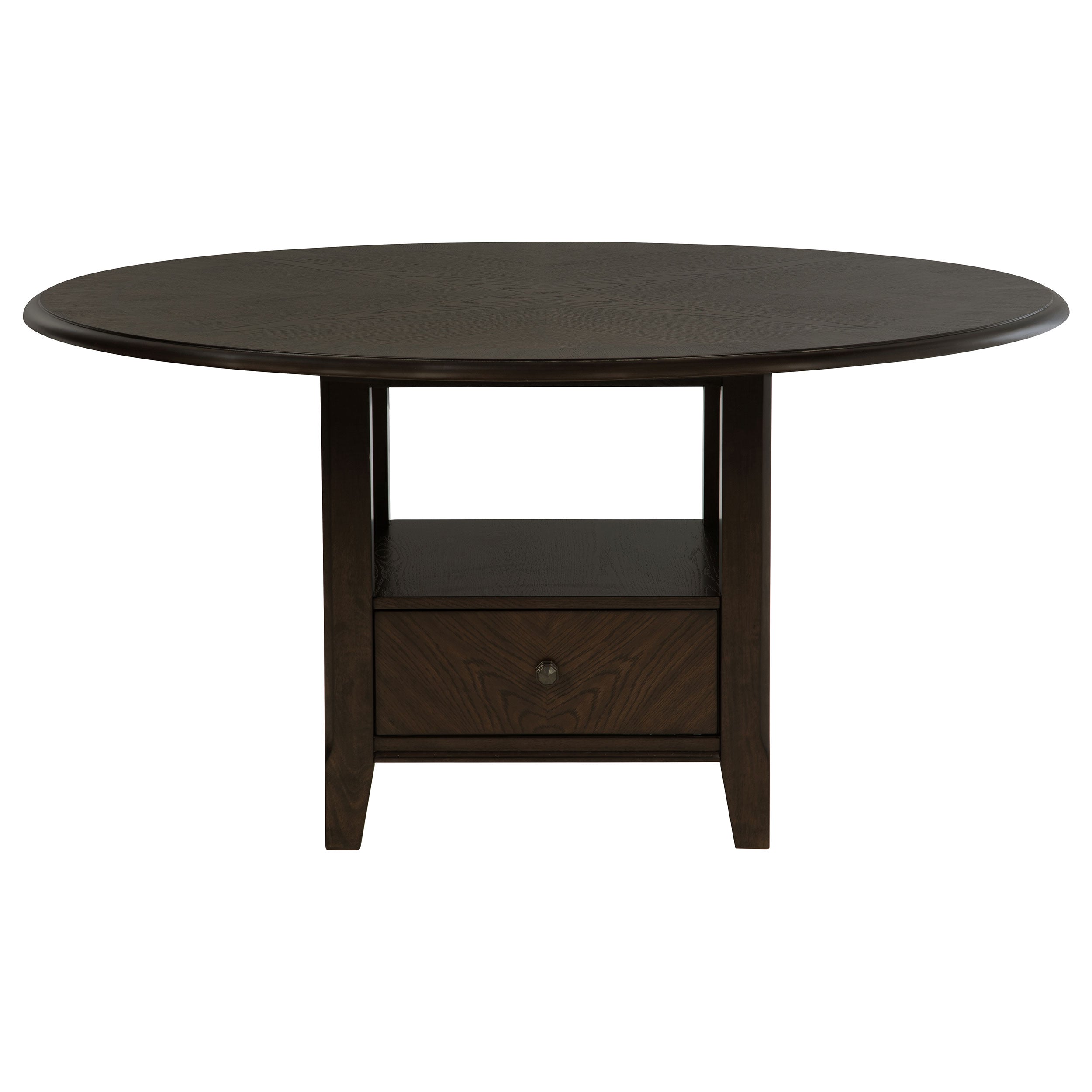 Twyla  60-inch Round Wood Dining Table Set Dark Cocoa