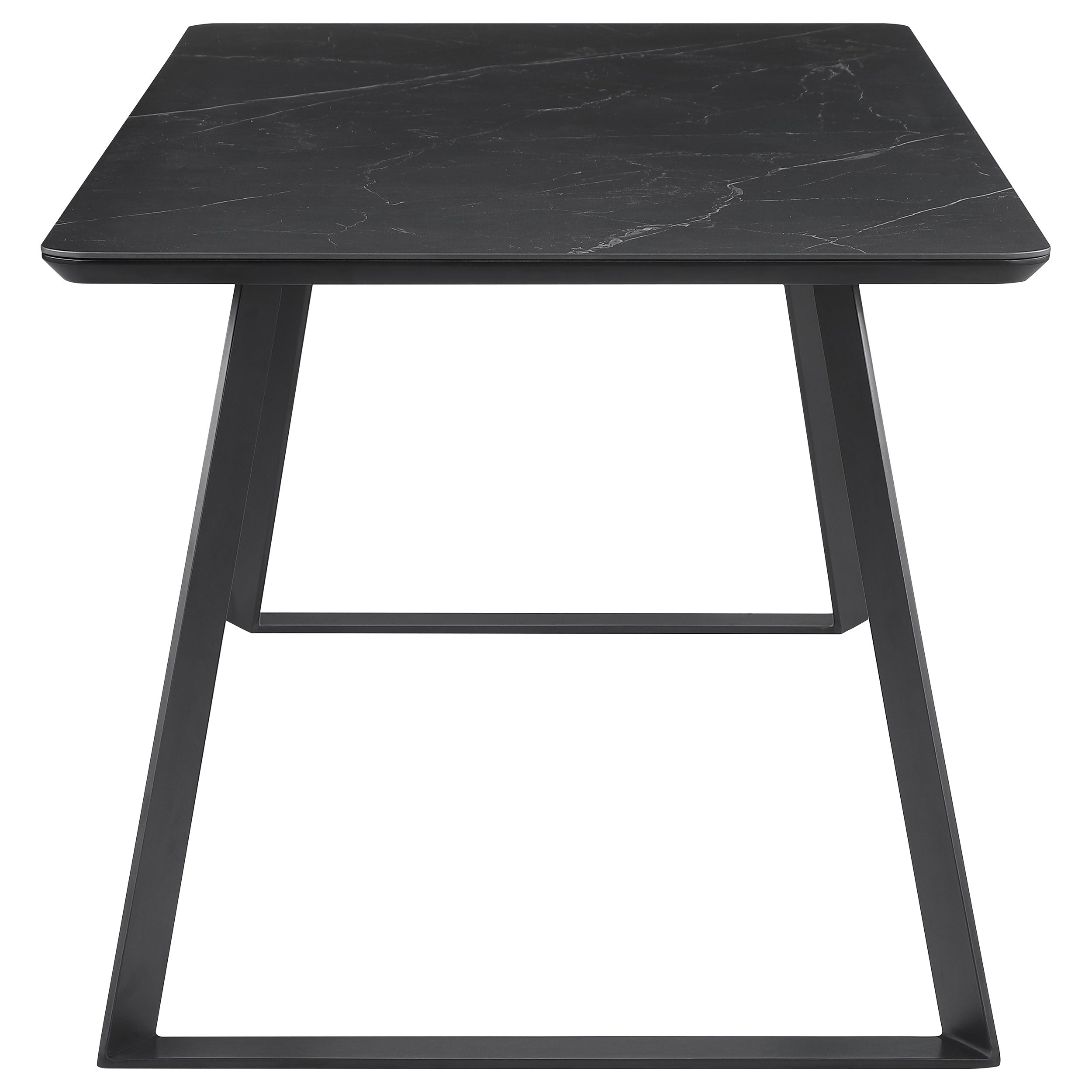 Smith Rectangular 71-inch Ceramic Top Dining Table Black