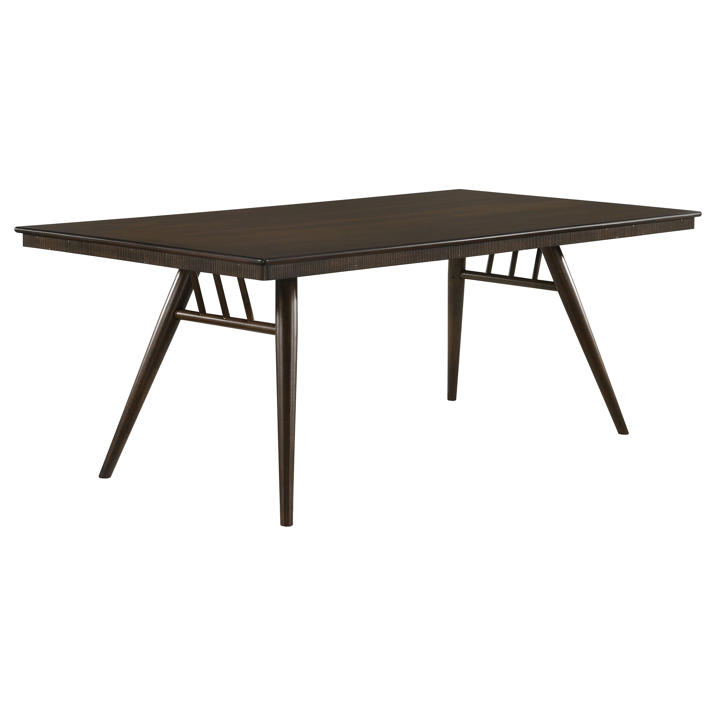 Wes  Rectangular Dining Table Set Dark Walnut