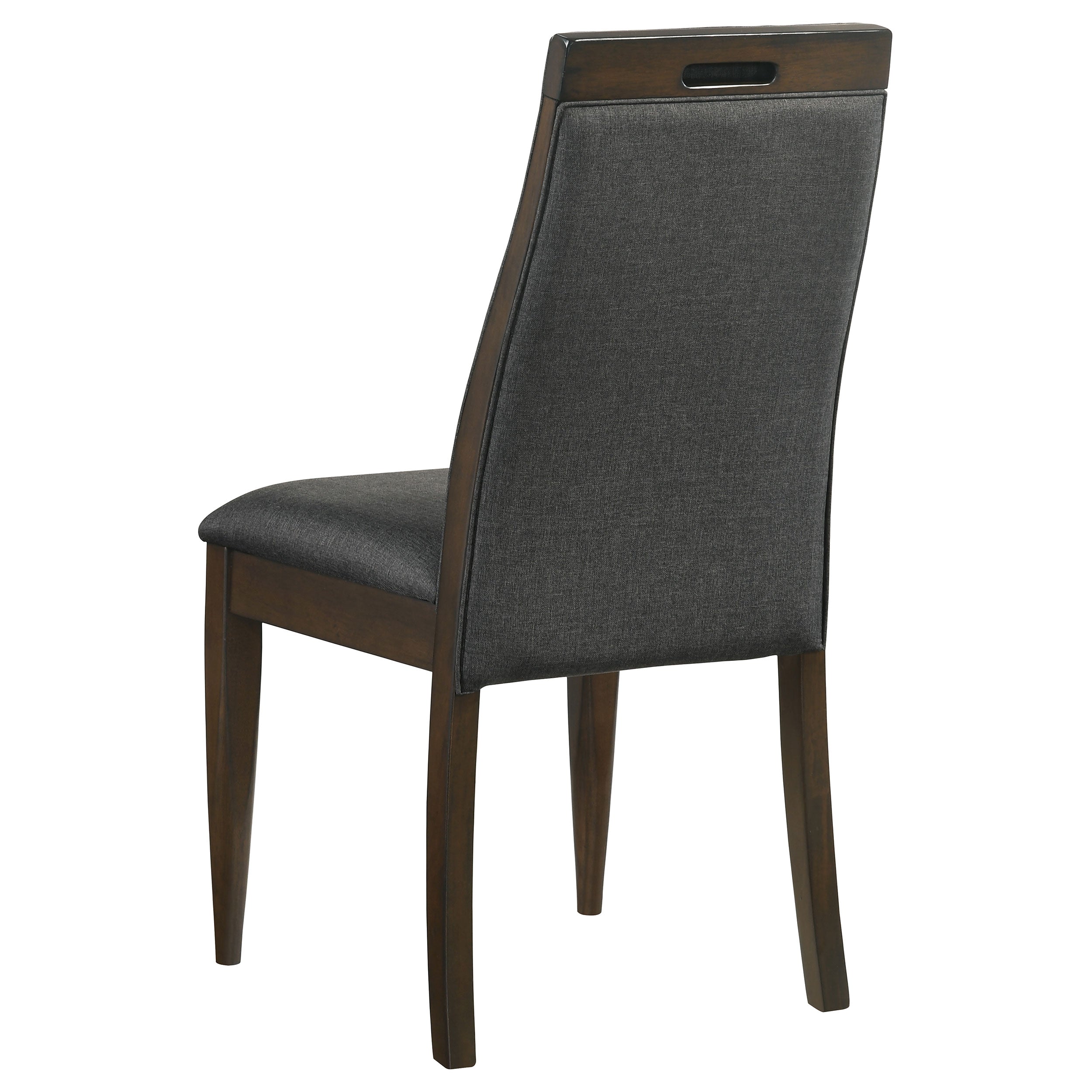 Wes Upholstered Dining Side Chair Dark Walnut (Set of 2)