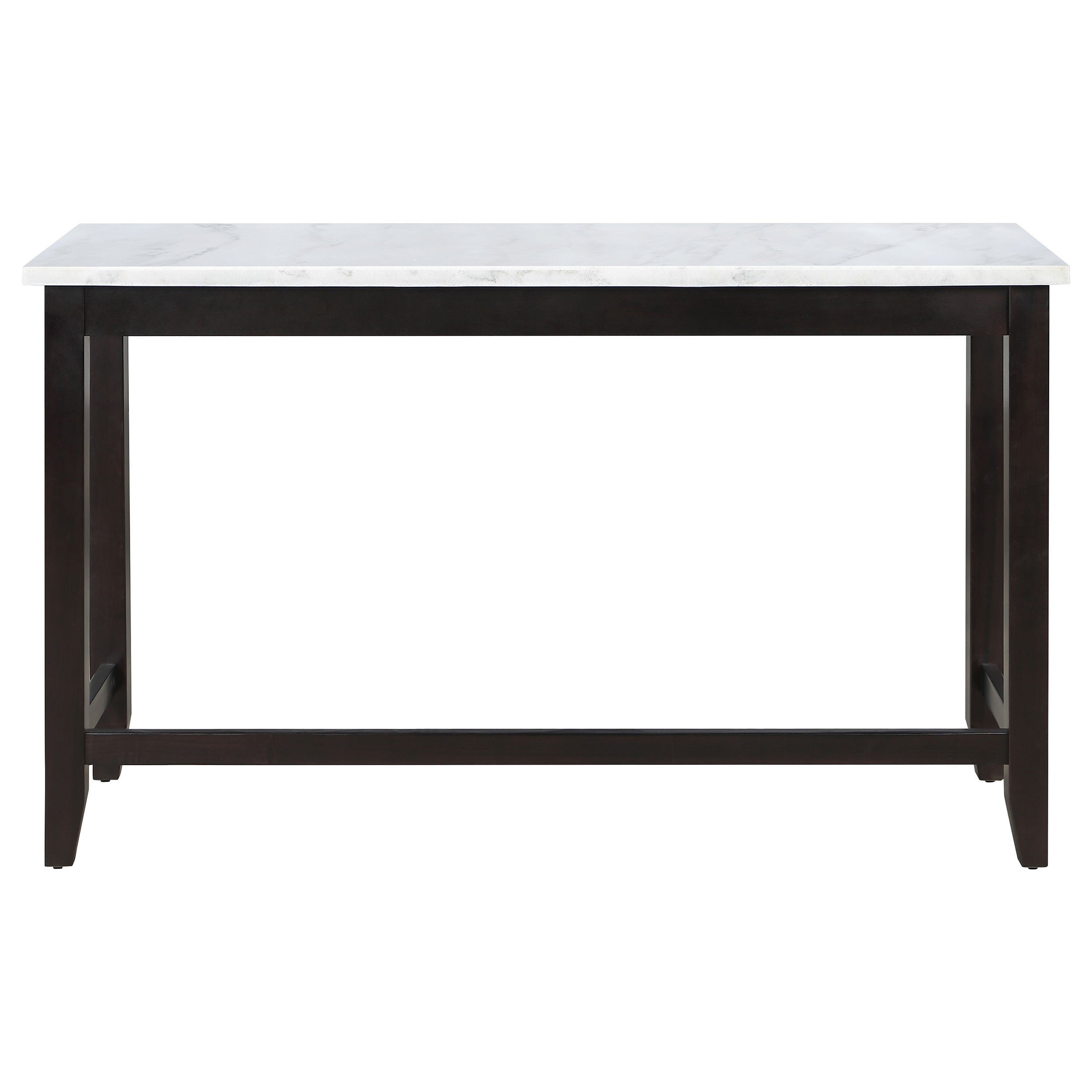 Toby 60-inch Marble Counter Dining Table Rustic Espresso
