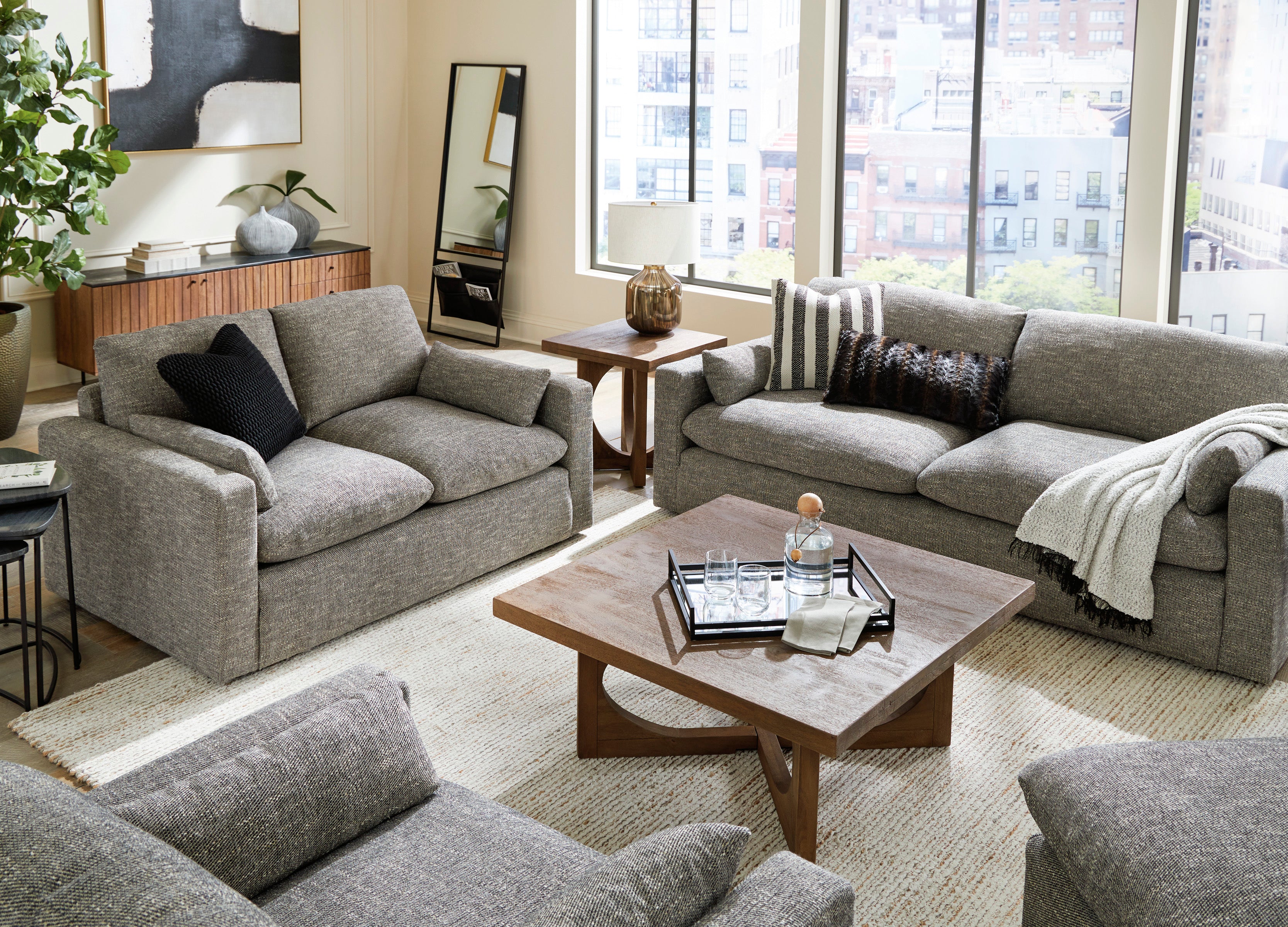 Dramatic Sofa and Loveseat