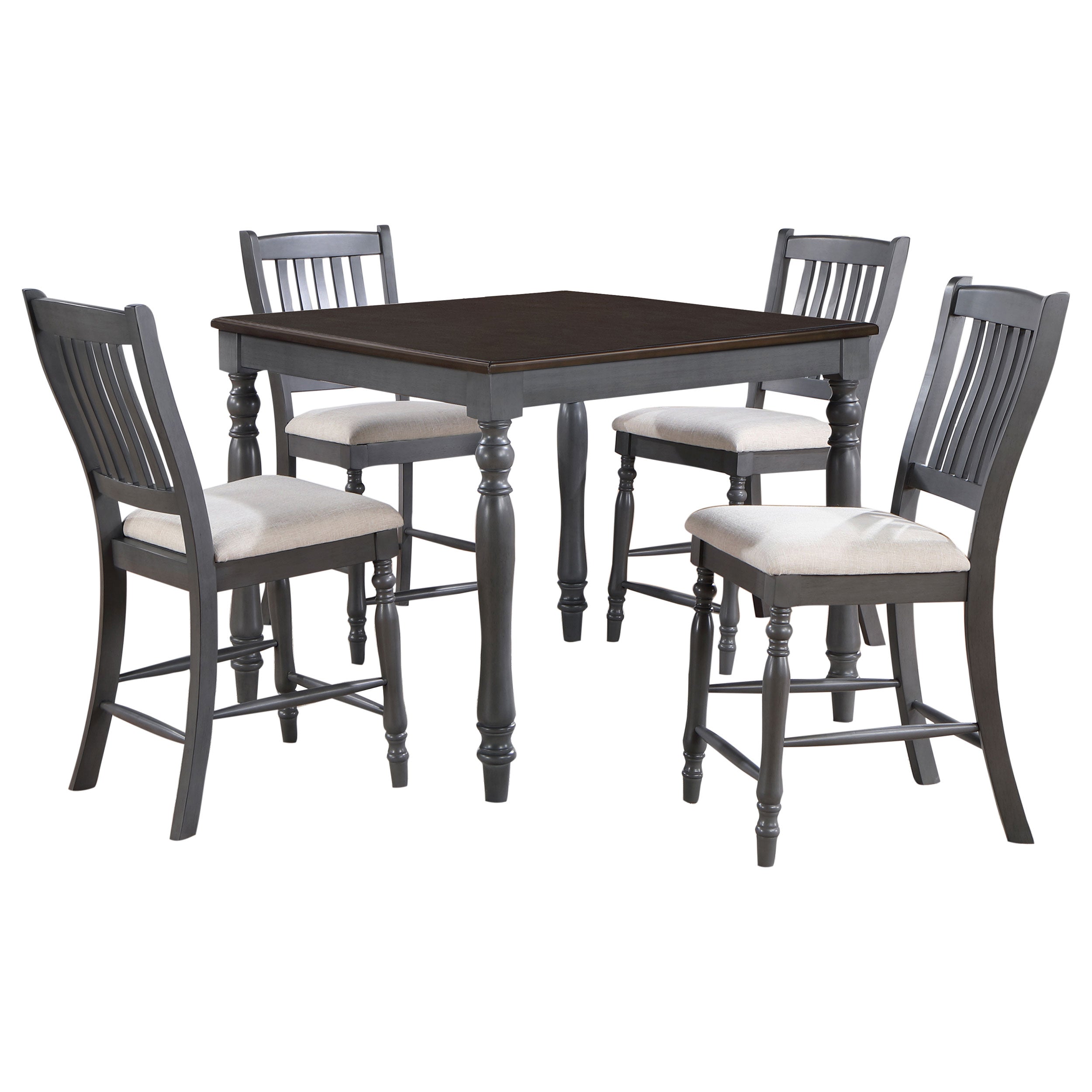 Wiley  Square Counter Height Dining Set Grey
