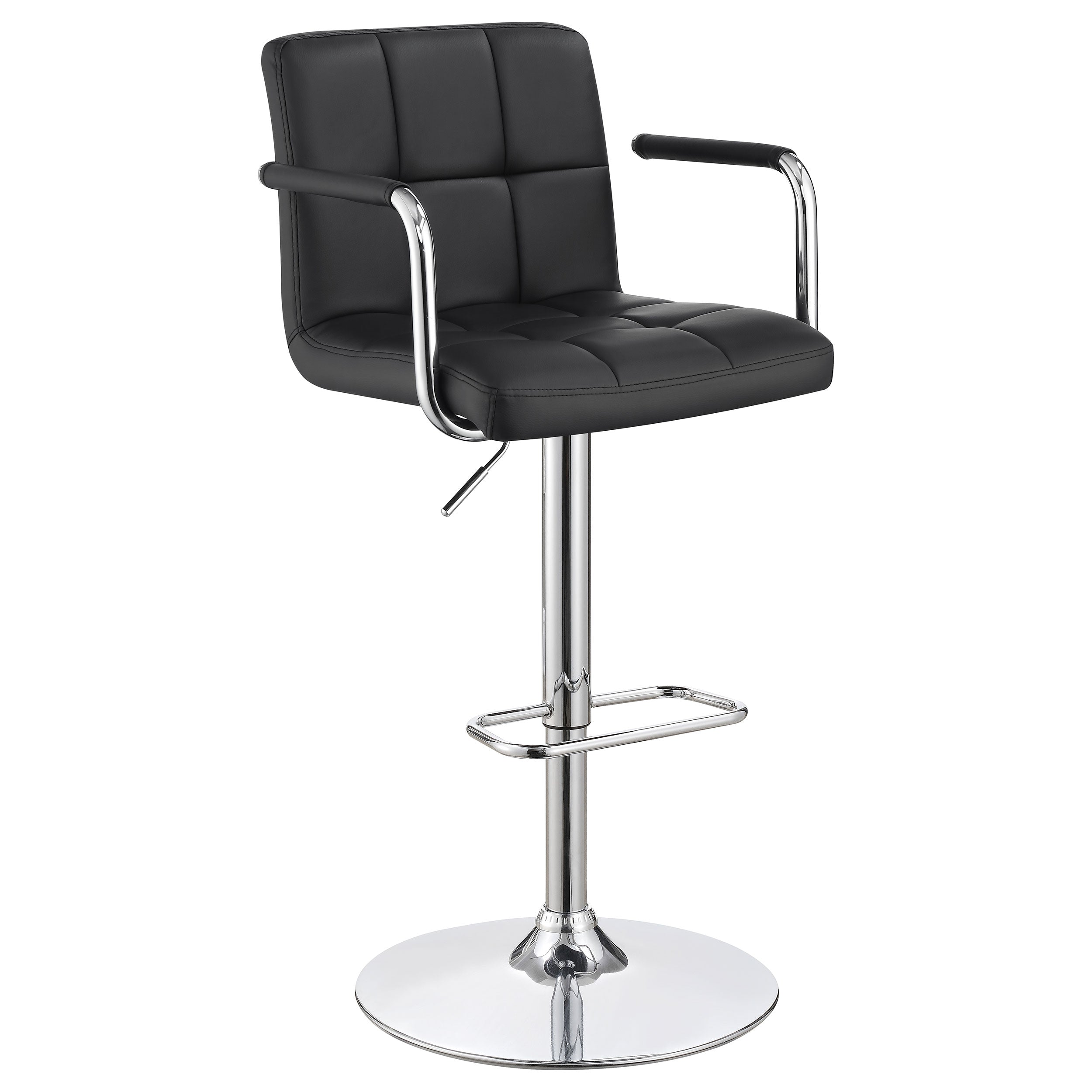 Palomar Adjustable Height Bar Stool Black / White and Chrome