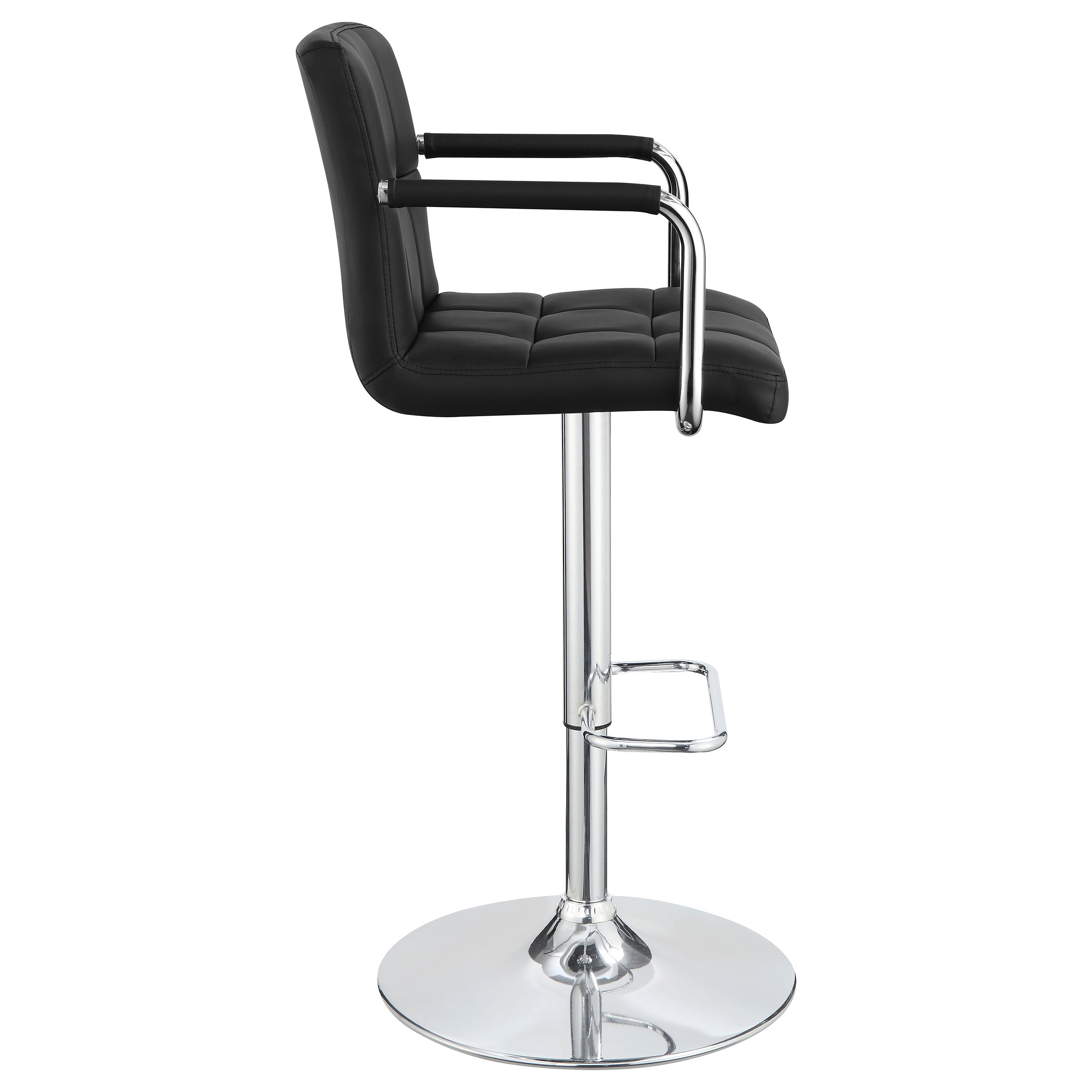 Palomar Adjustable Height Bar Stool Black / White and Chrome
