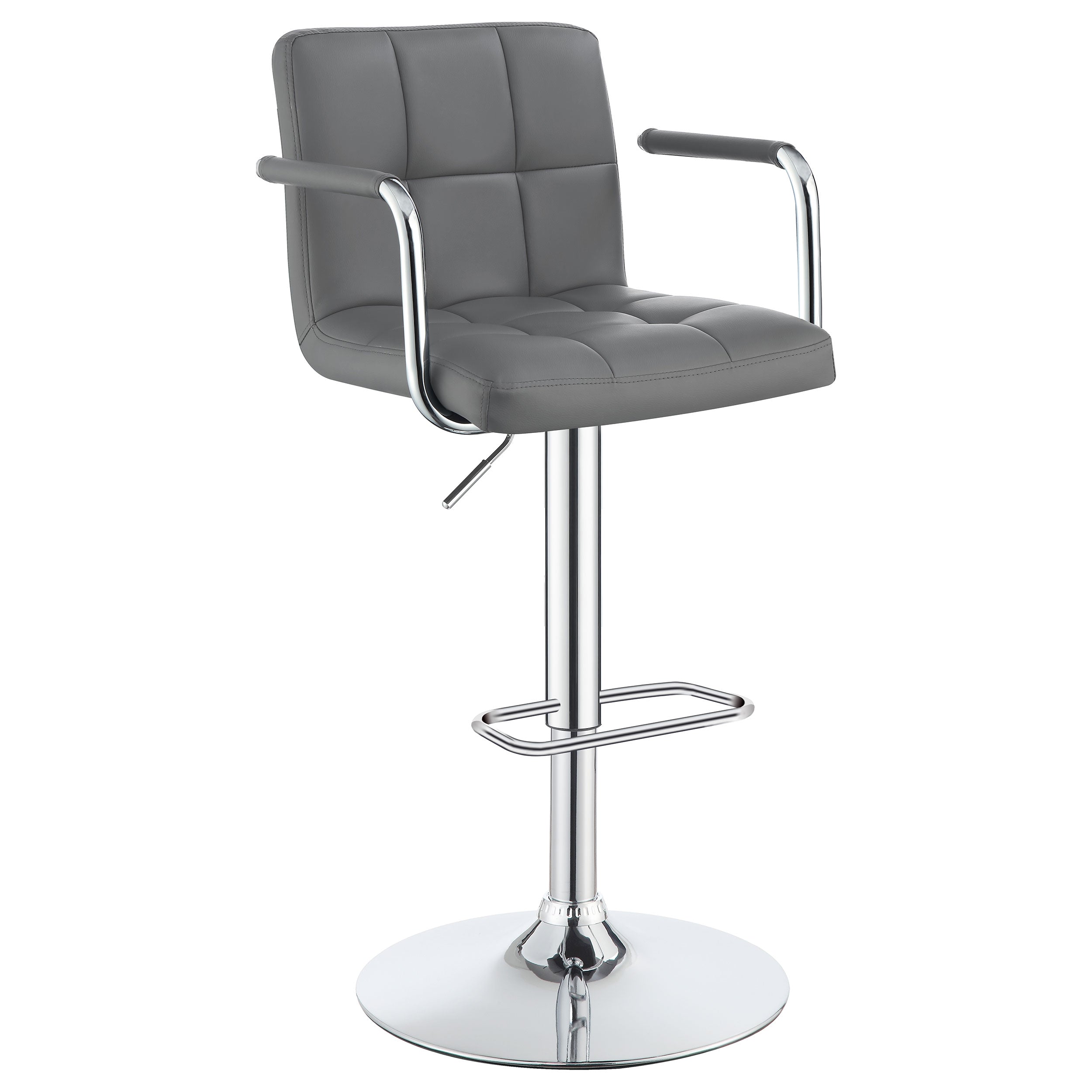 Palomar Adjustable Height Bar Stool Black / White and Chrome