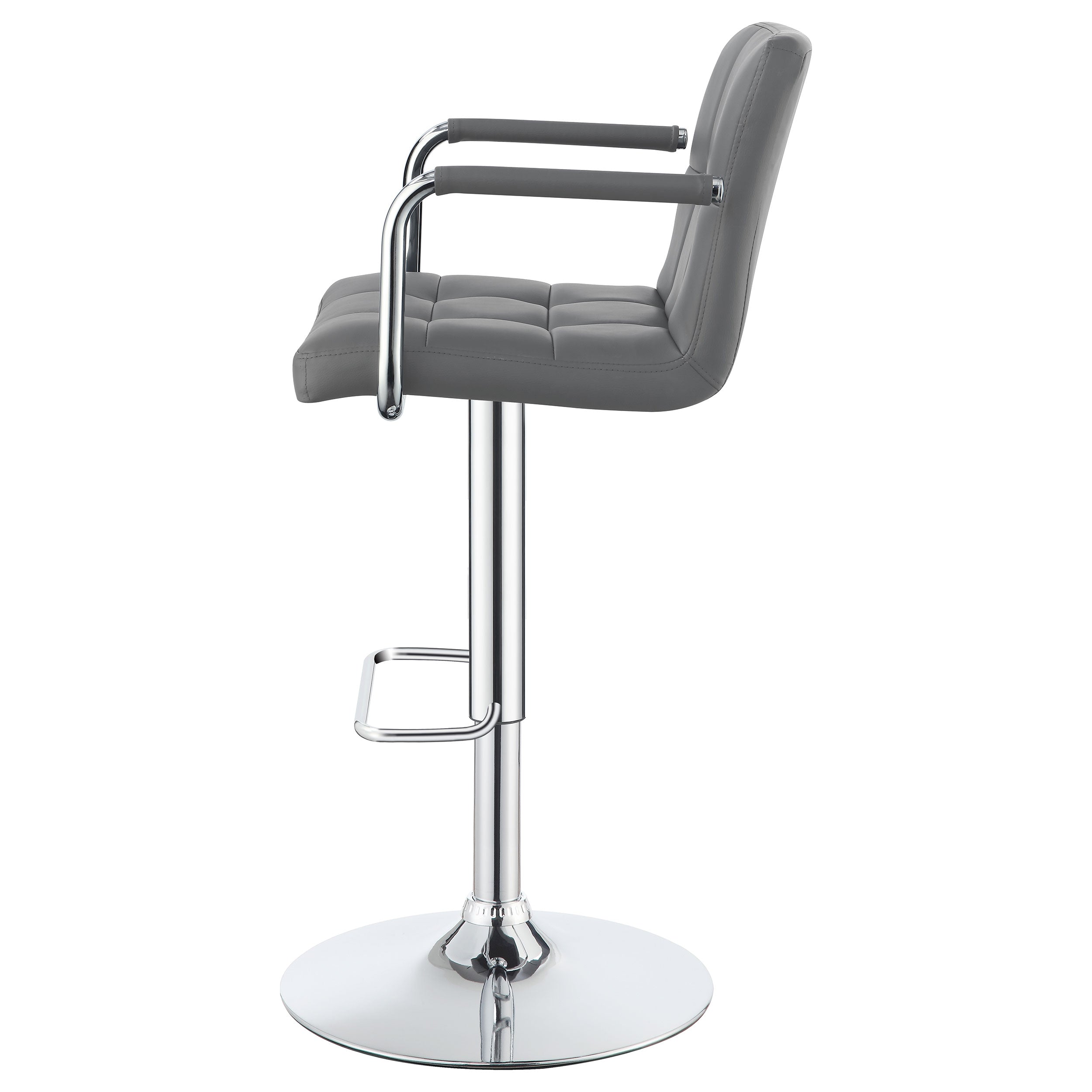 Palomar Adjustable Height Bar Stool Black / White and Chrome