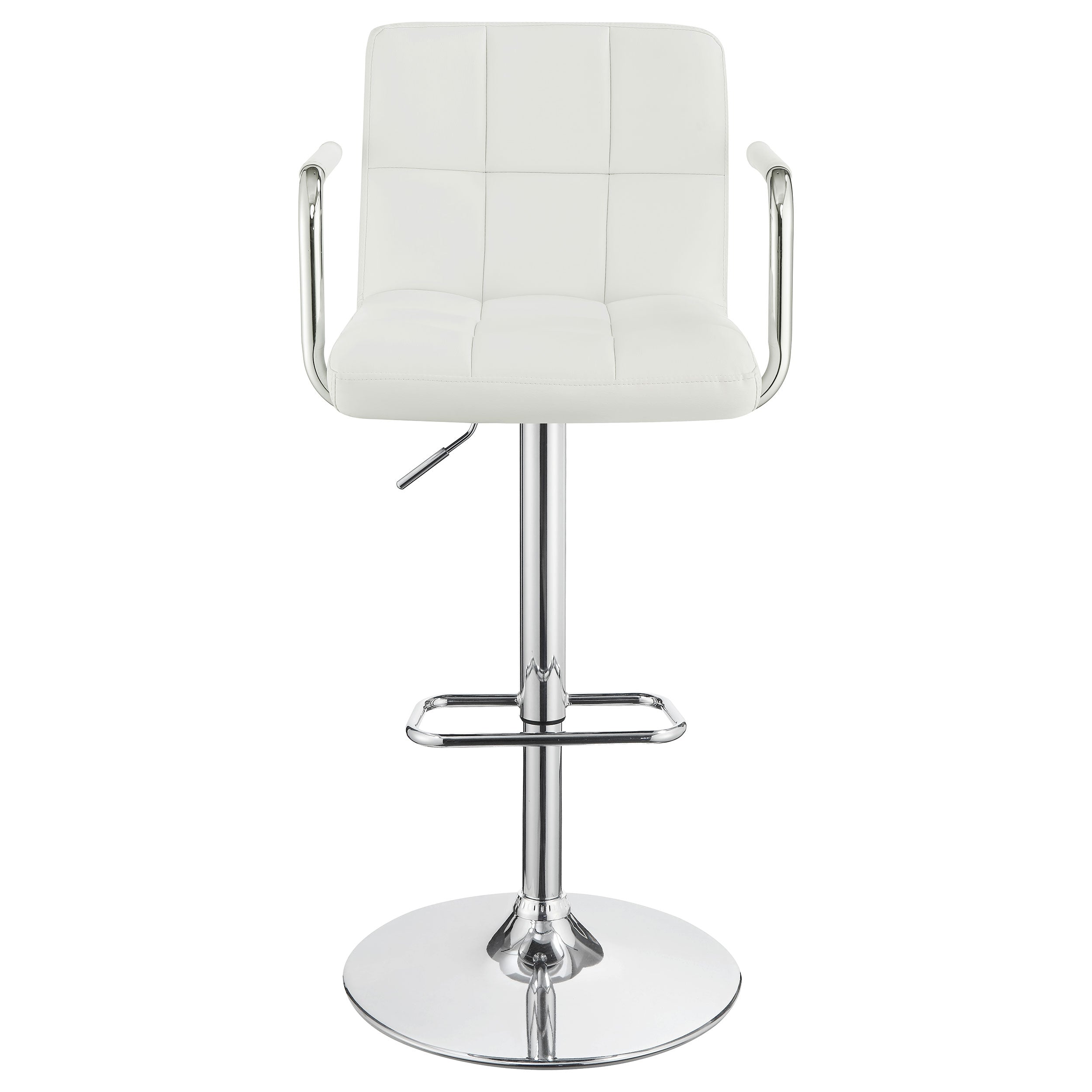 Palomar Adjustable Height Bar Stool Black / White and Chrome
