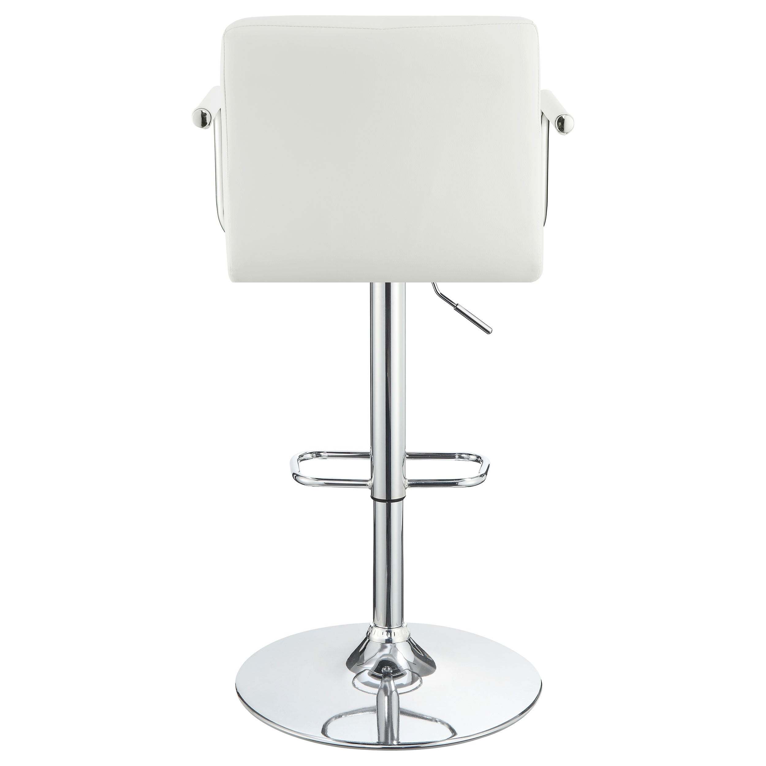 Palomar Adjustable Height Bar Stool Black / White and Chrome