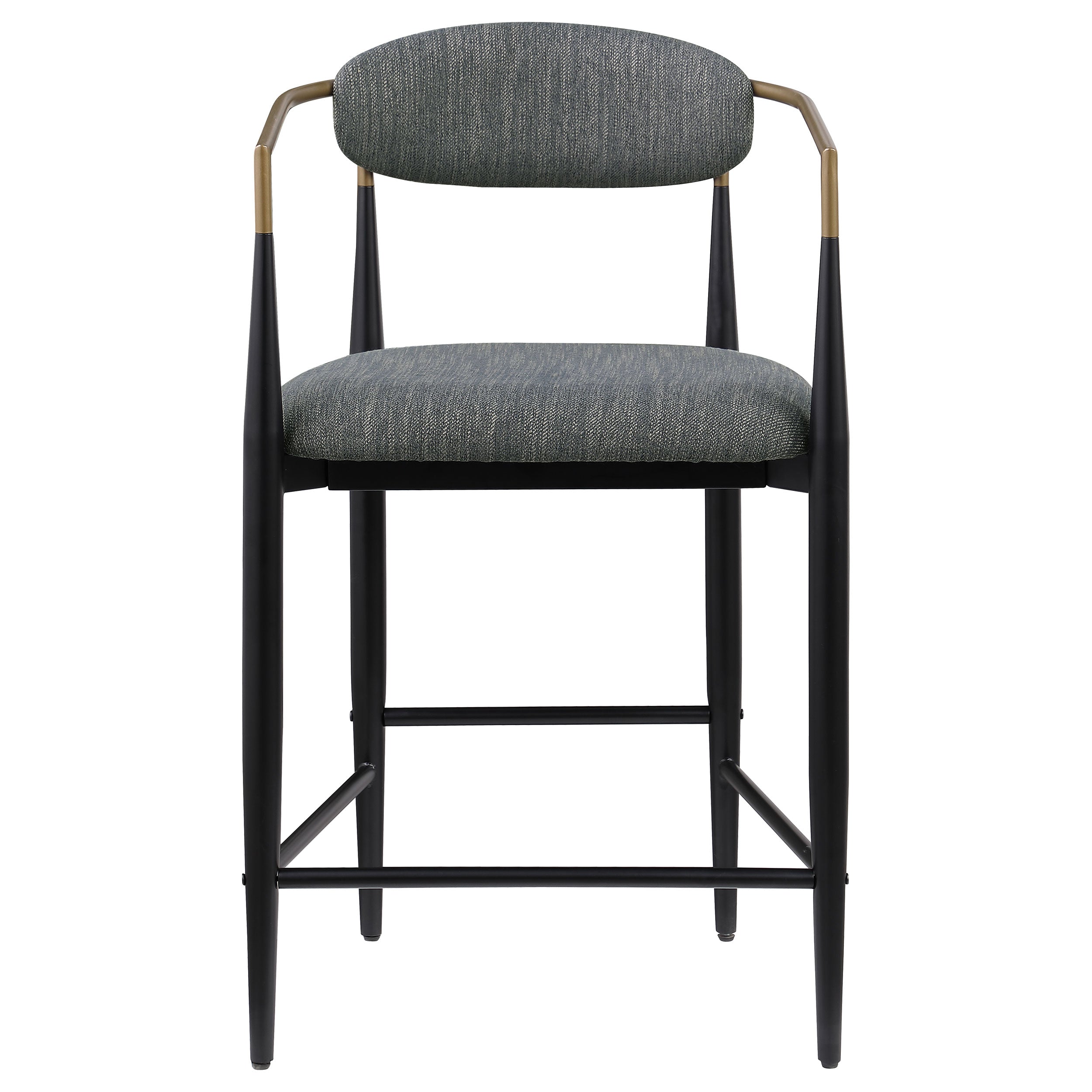 Tina Fabric Upholstered Bar Chair Dark Grey (Set of 2)