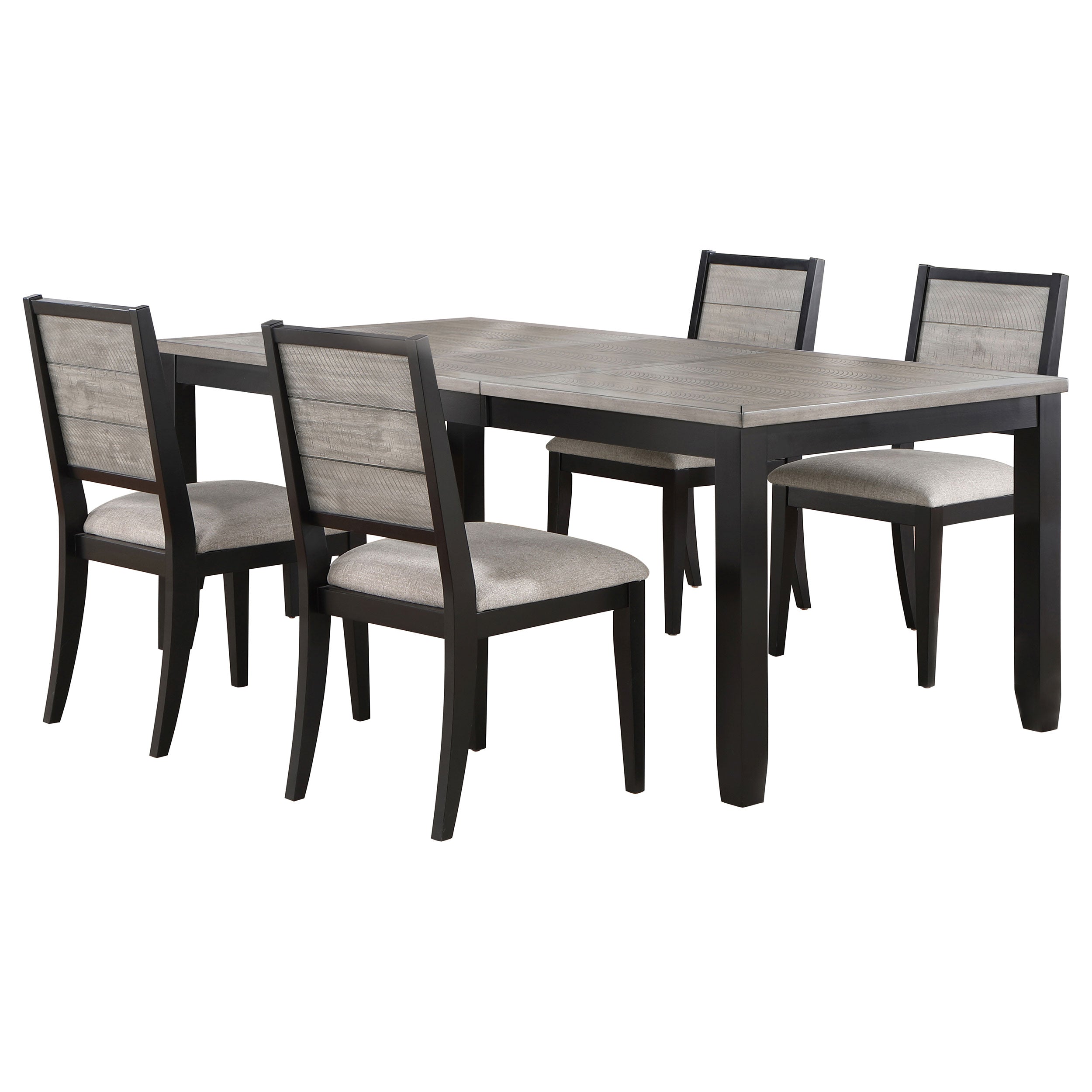 Elodie Extension Leaf Counter/Standard Dining Set Black