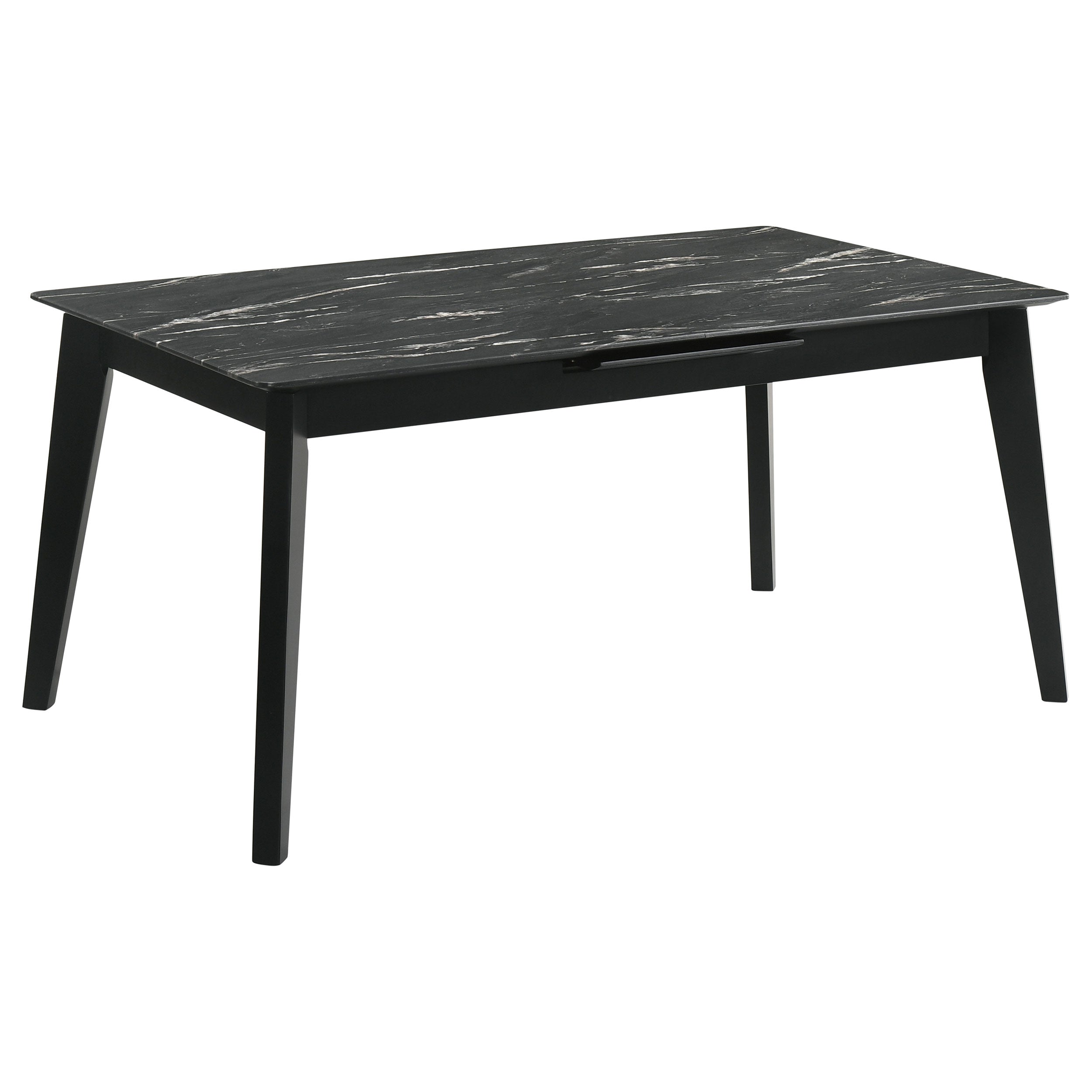 Crestmont Extension Leaf Dining Table Set Black