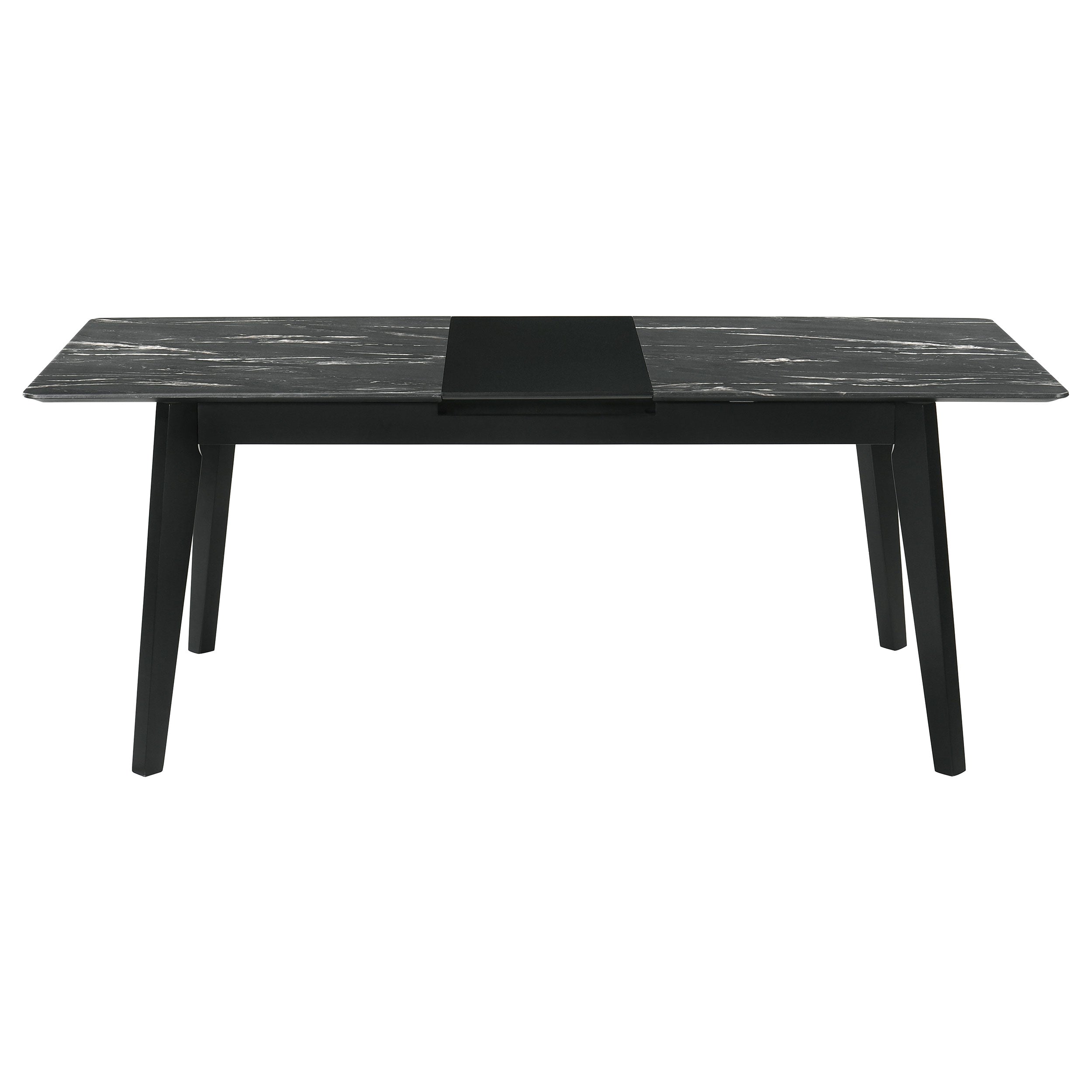 Crestmont Extension Leaf Dining Table Set Black