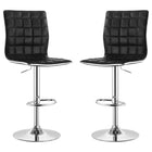 Ashbury Upholstered Adjustable Bar Stool Black / White (Set of 2)