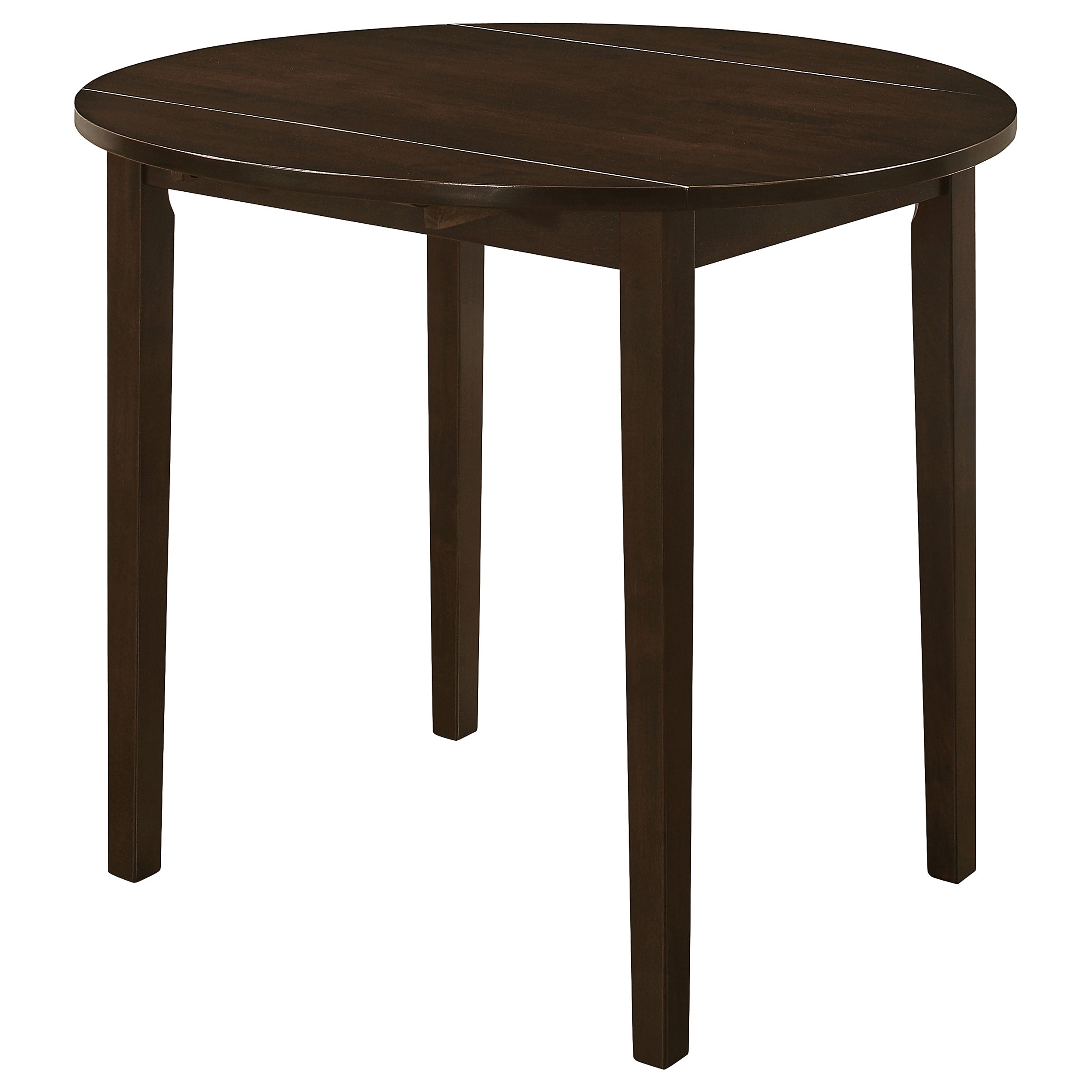 Bucknell Round Drop Leaf Dining Table Set Cappuccino